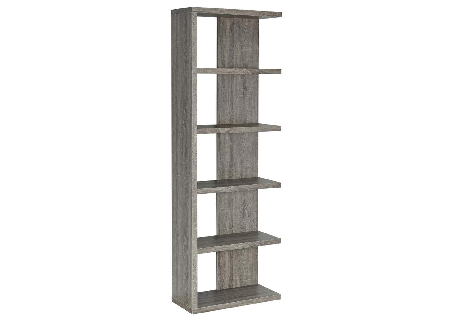 Harrison 5 - tier Bookcase Weathered Grey,Coaster Furniture
