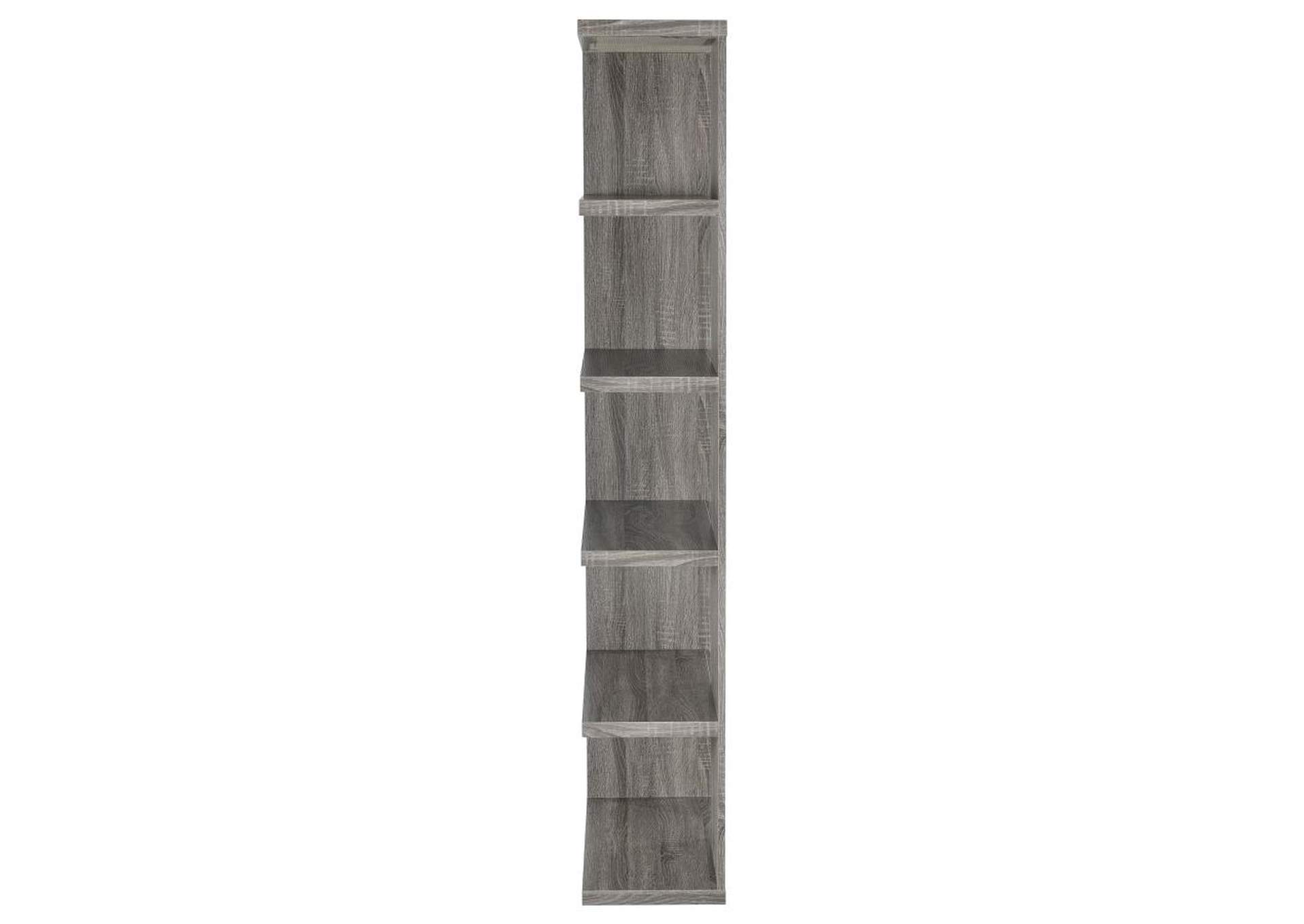 Harrison 5 - tier Bookcase Weathered Grey,Coaster Furniture