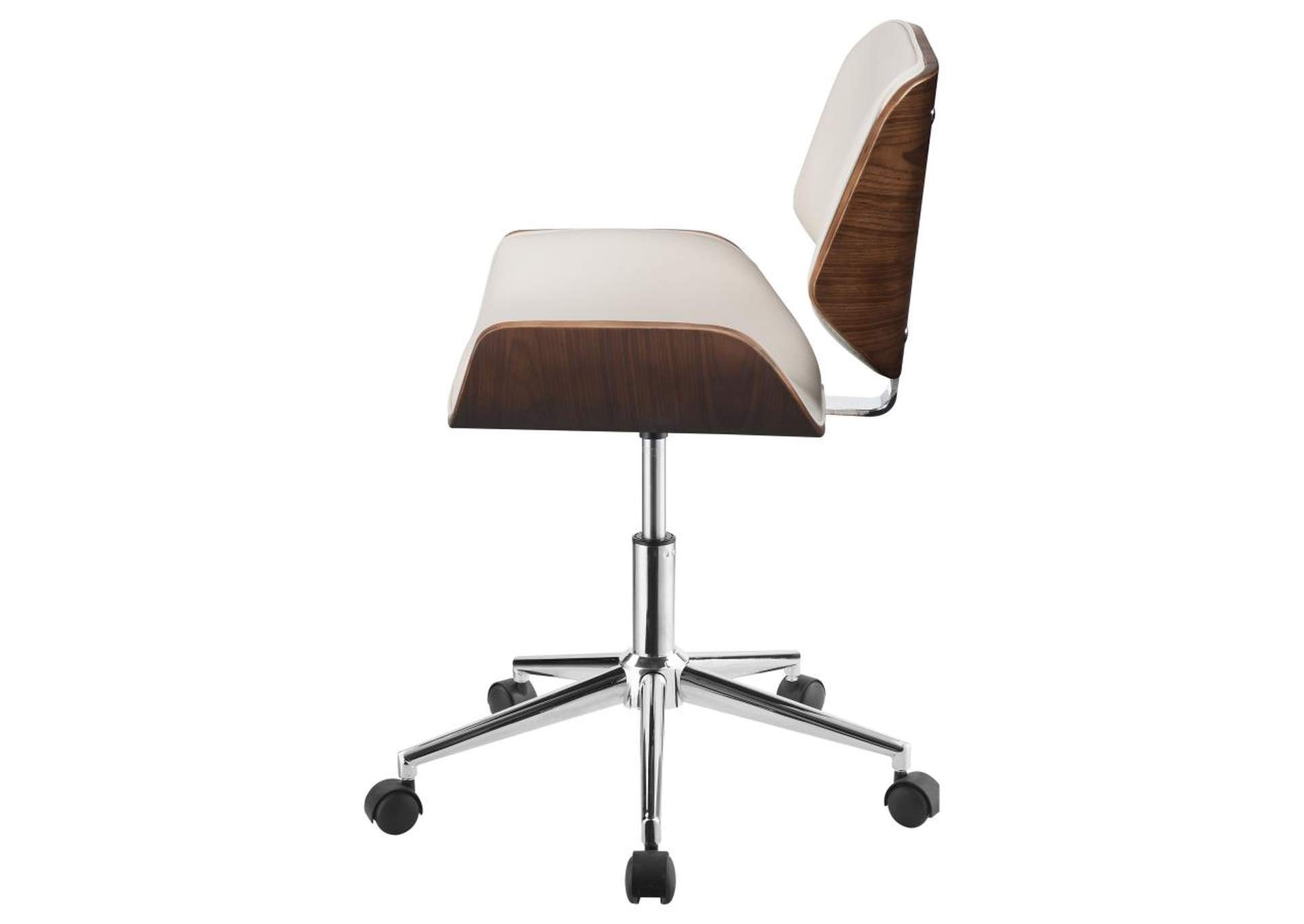 Adjustable Height Office Chair Ecru and Chrome,Coaster Furniture