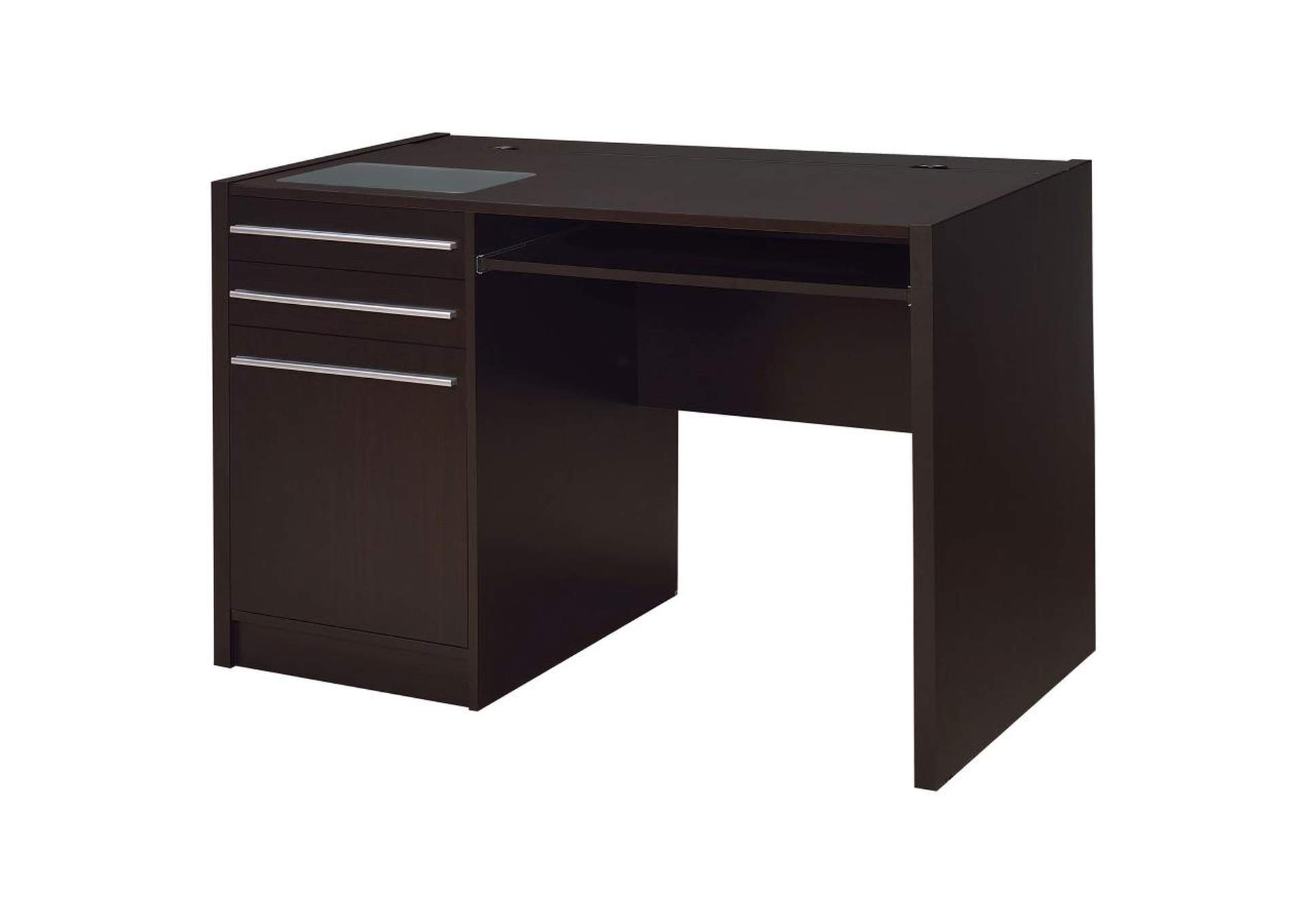 Halston Rectangular Connect - it Office Desk Cappuccino,Coaster Furniture