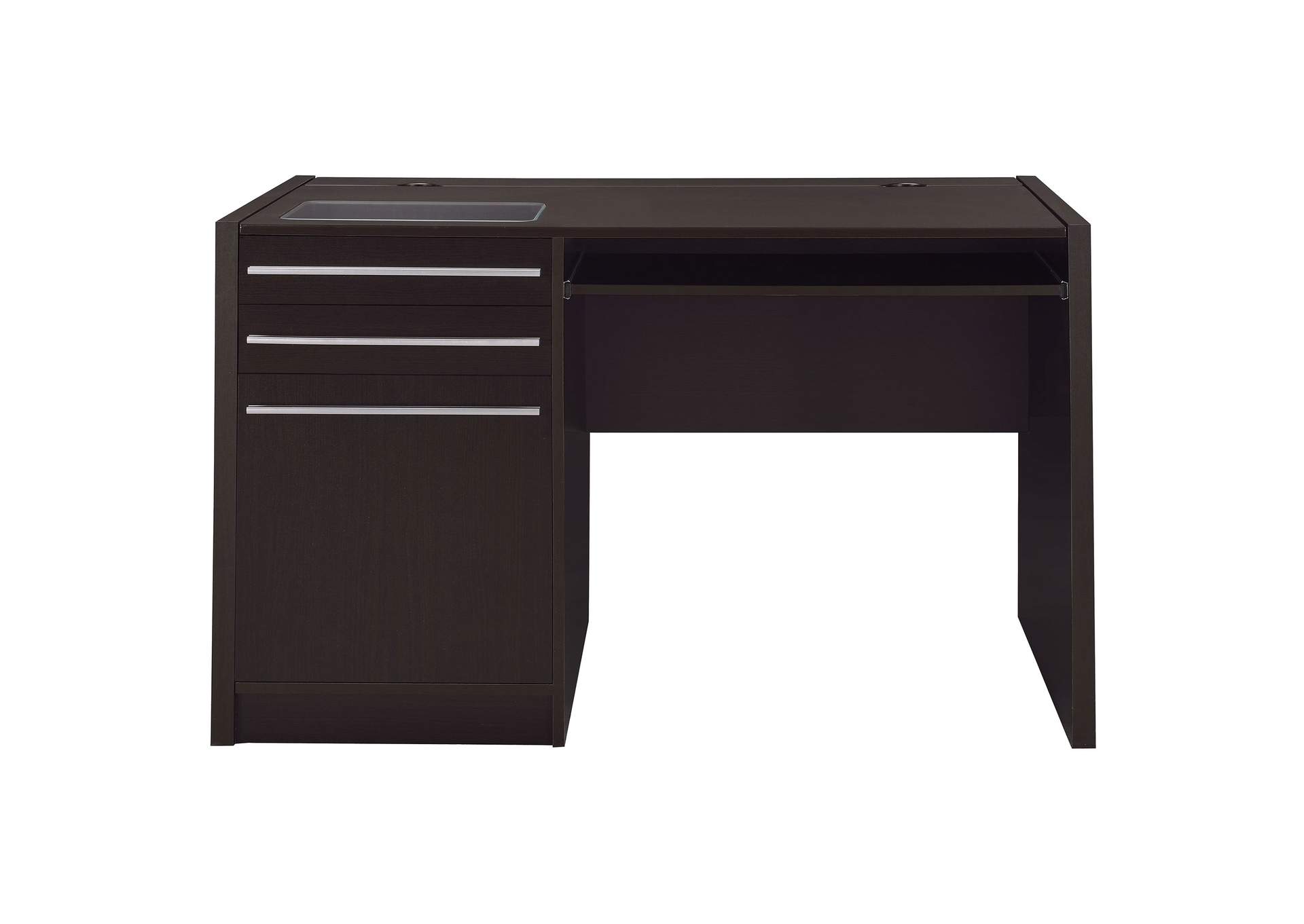 Halston Rectangular Connect-it Office Desk Cappuccino,Coaster Furniture