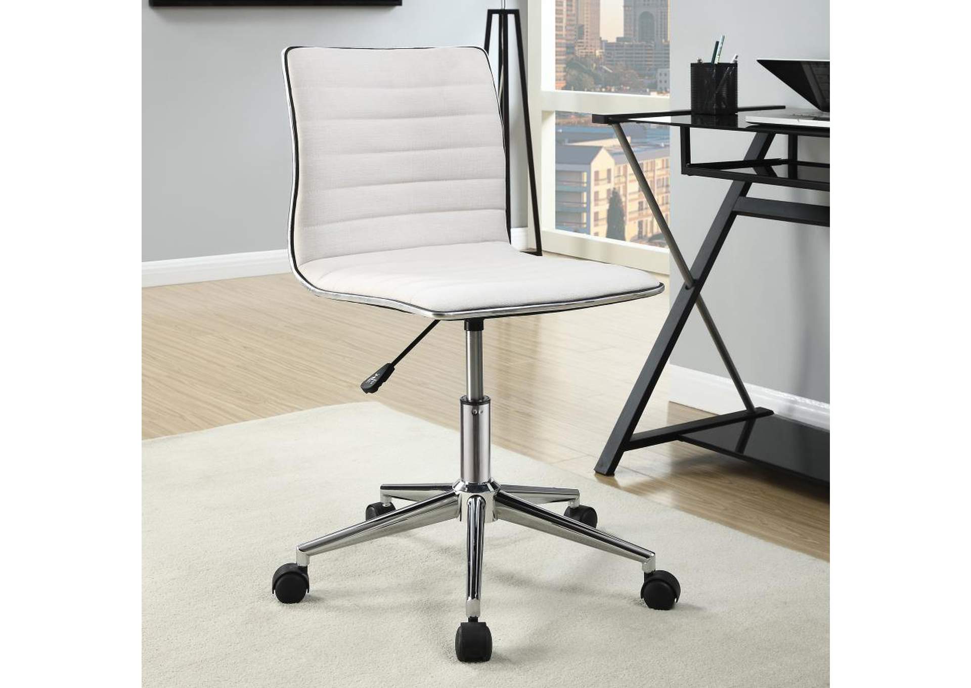 Adjustable Height Office Chair White and Chrome,Coaster Furniture