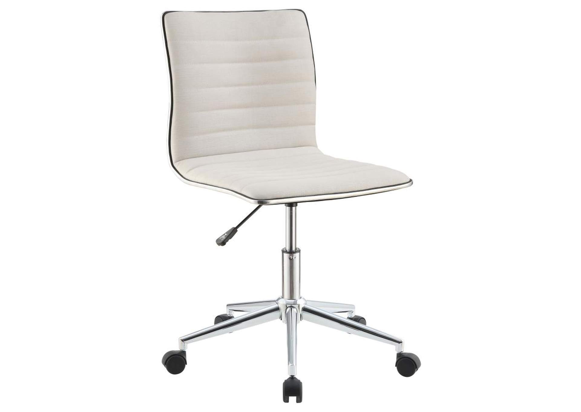 Adjustable Height Office Chair White And Chrome,Coaster Furniture