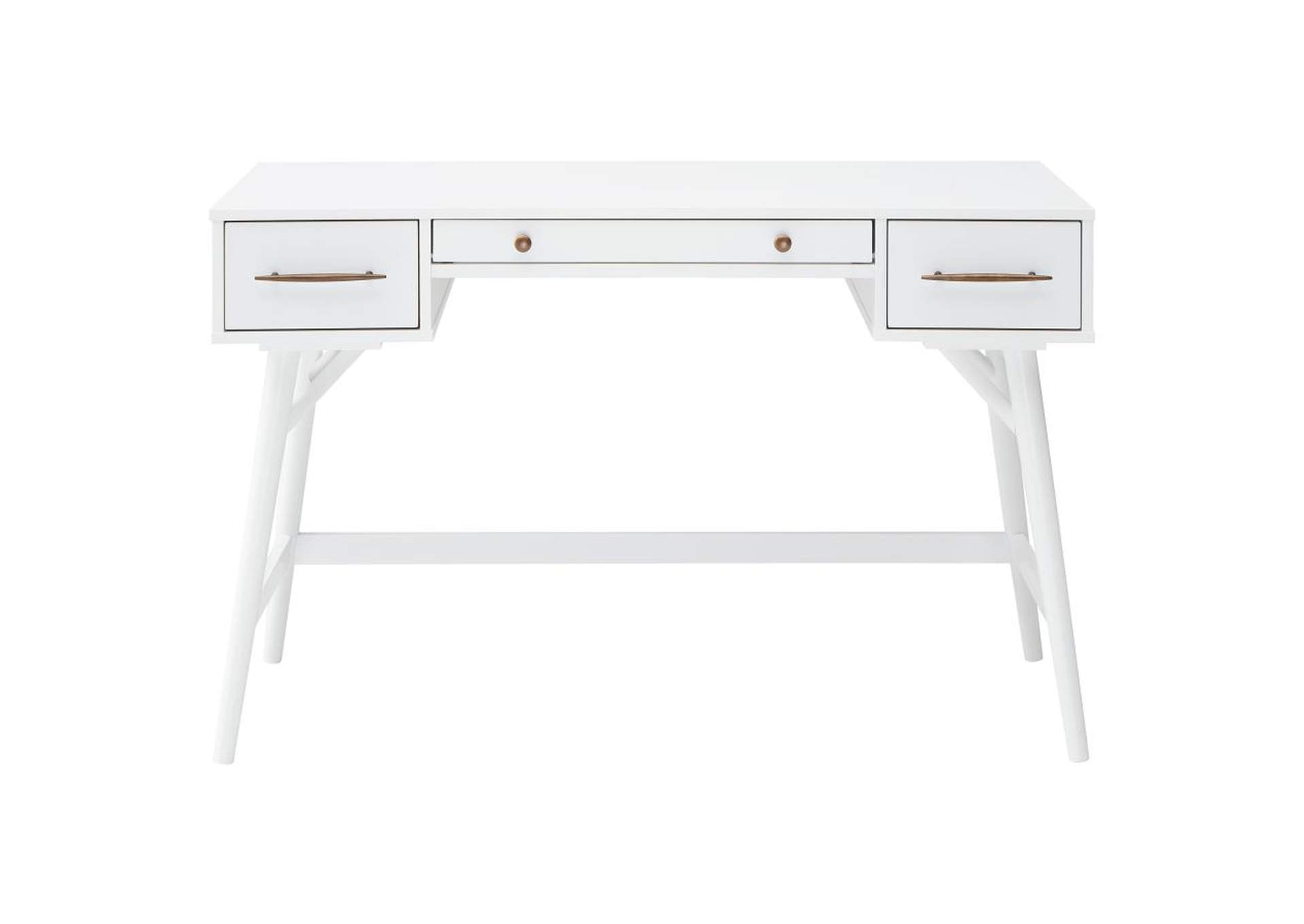 Mugga 3-Drawer Writing Desk White,Coaster Furniture
