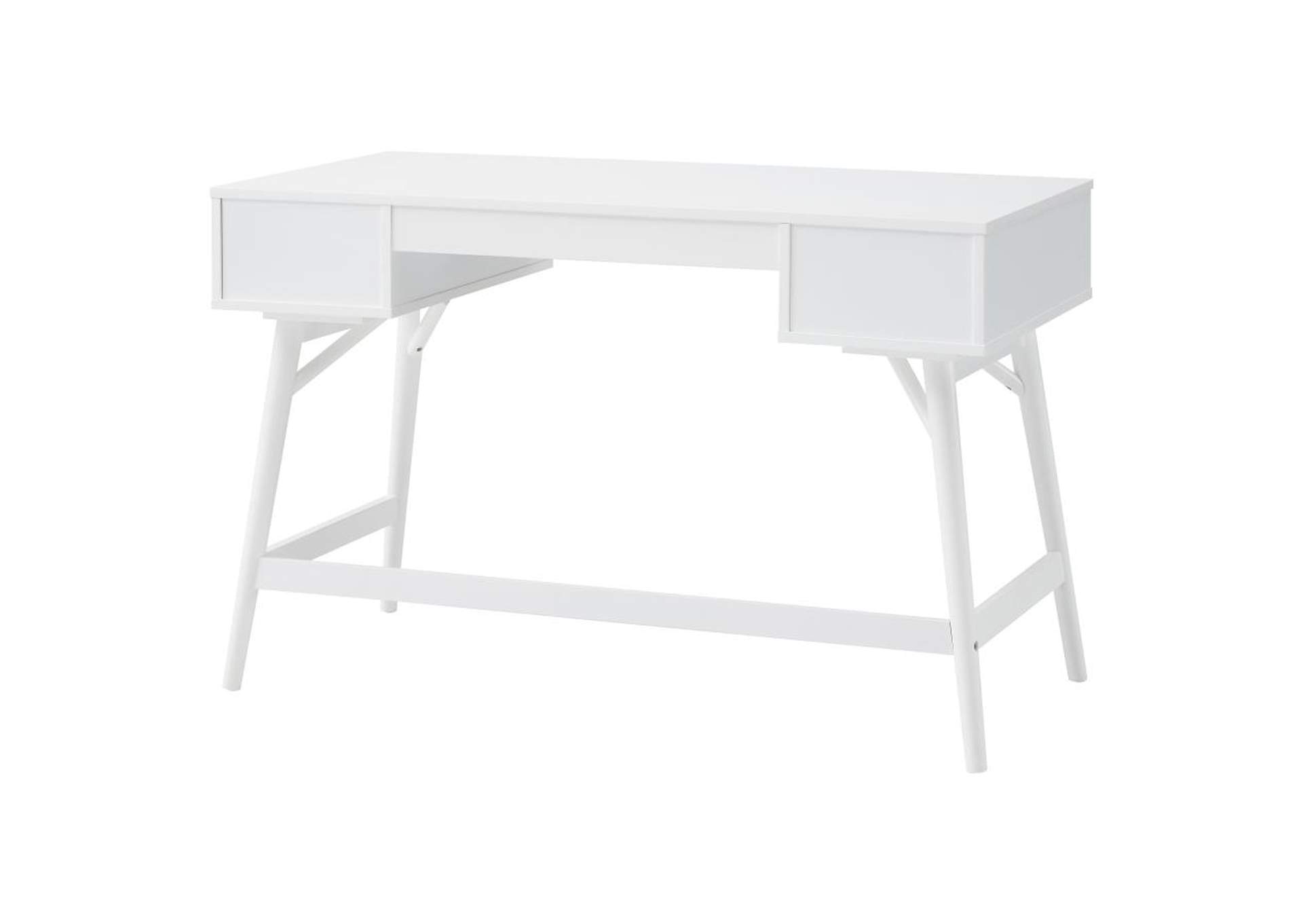 Mugga 3-drawer Writing Desk White,Coaster Furniture