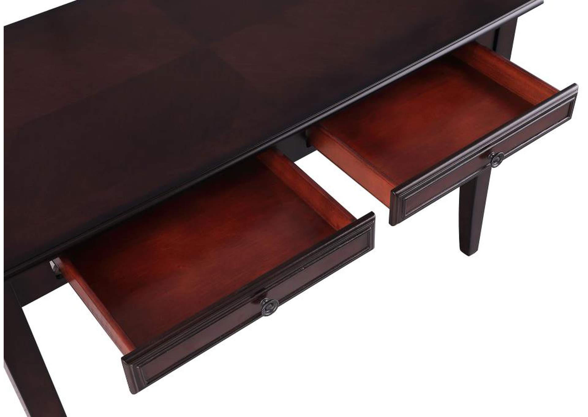 Newton 2-Piece Writing Desk Set Dark Amber And Tan,Coaster Furniture