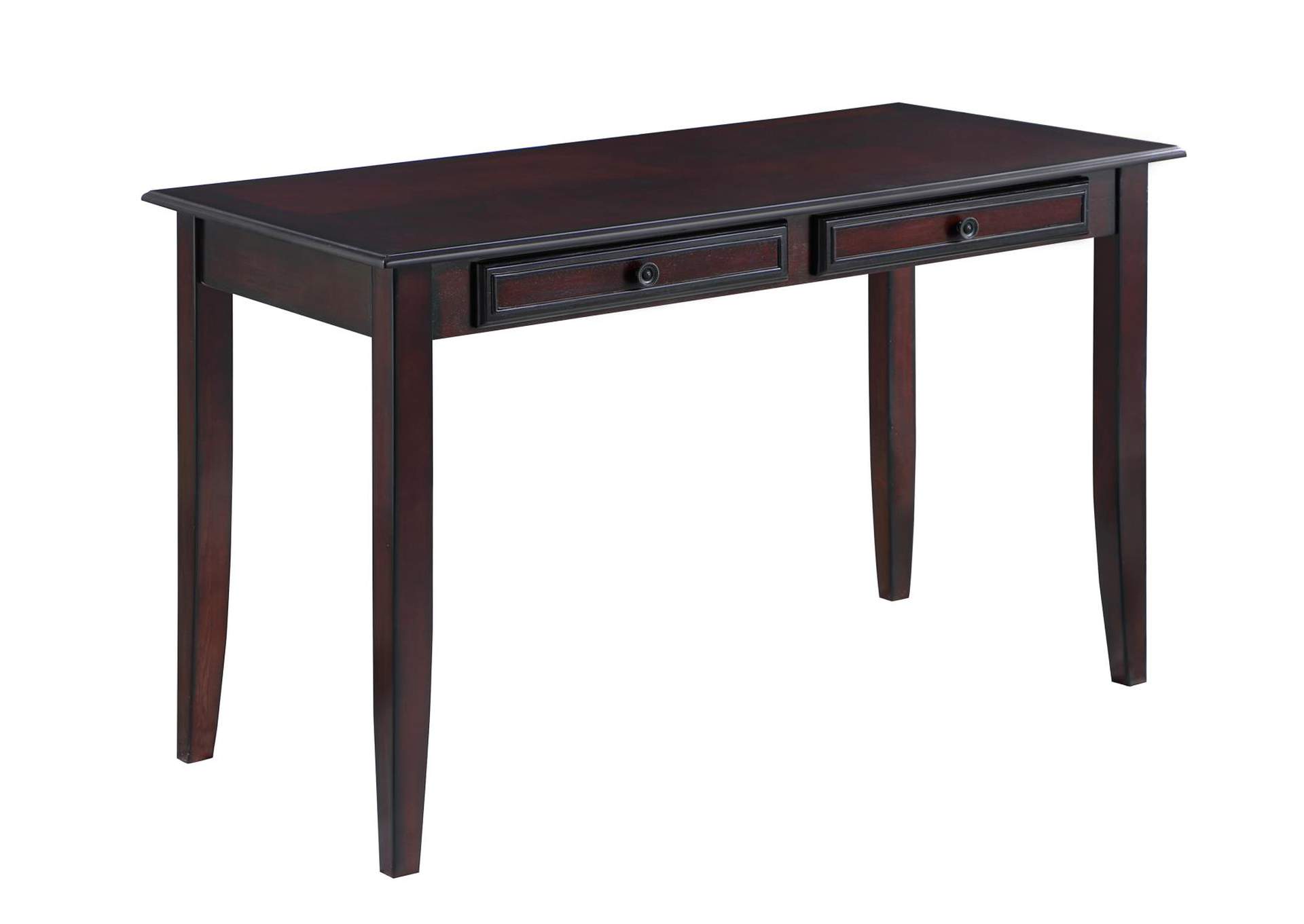 Newton 2-piece Writing Desk Set Dark Amber and Tan,Coaster Furniture