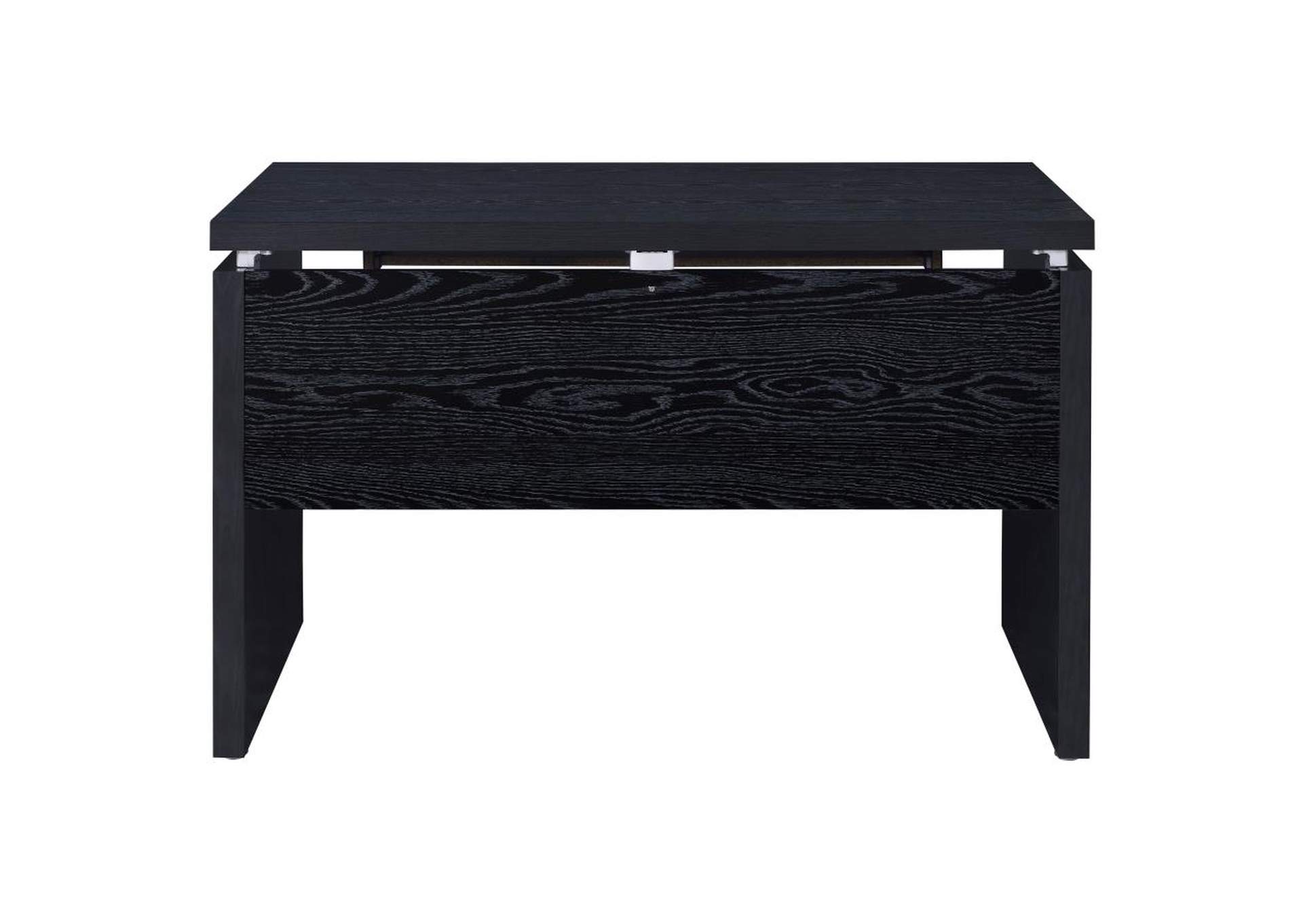 Russell Computer Desk With Keyboard Tray Black Oak,Coaster Furniture