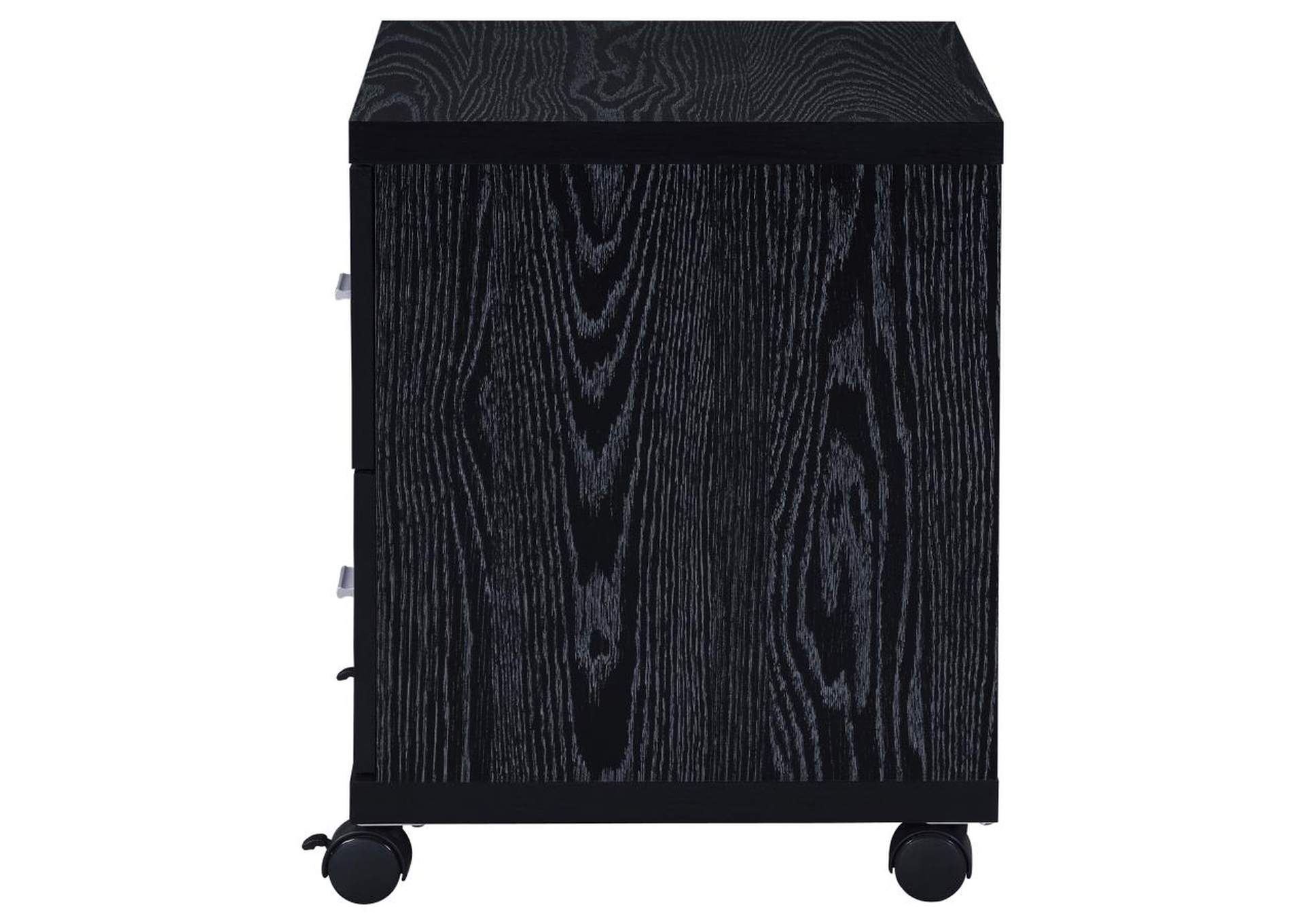 Russell 2-Drawer Cpu Stand Black Oak,Coaster Furniture