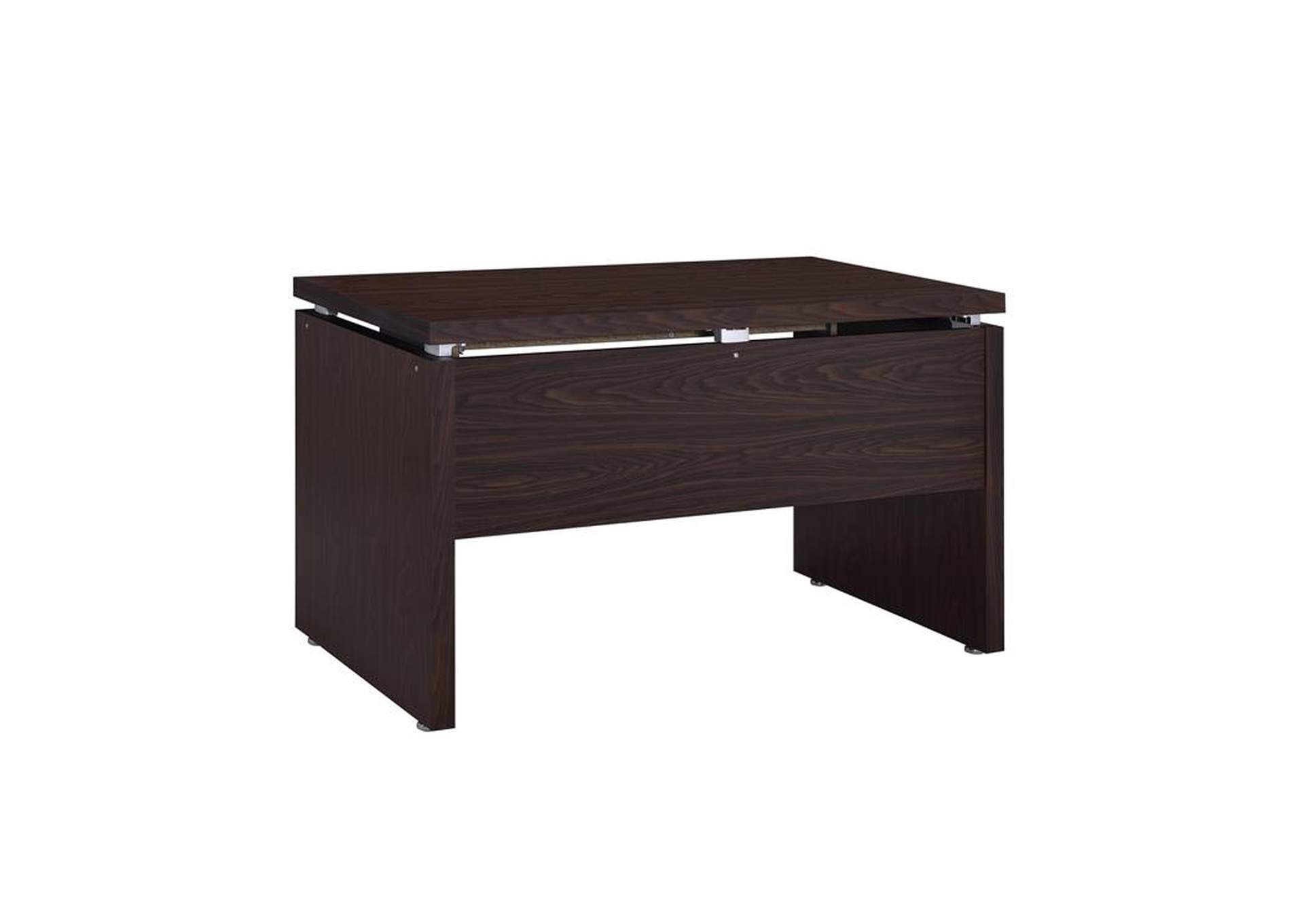 Russell Computer Desk with Keyboard Tray Medium Oak,Coaster Furniture