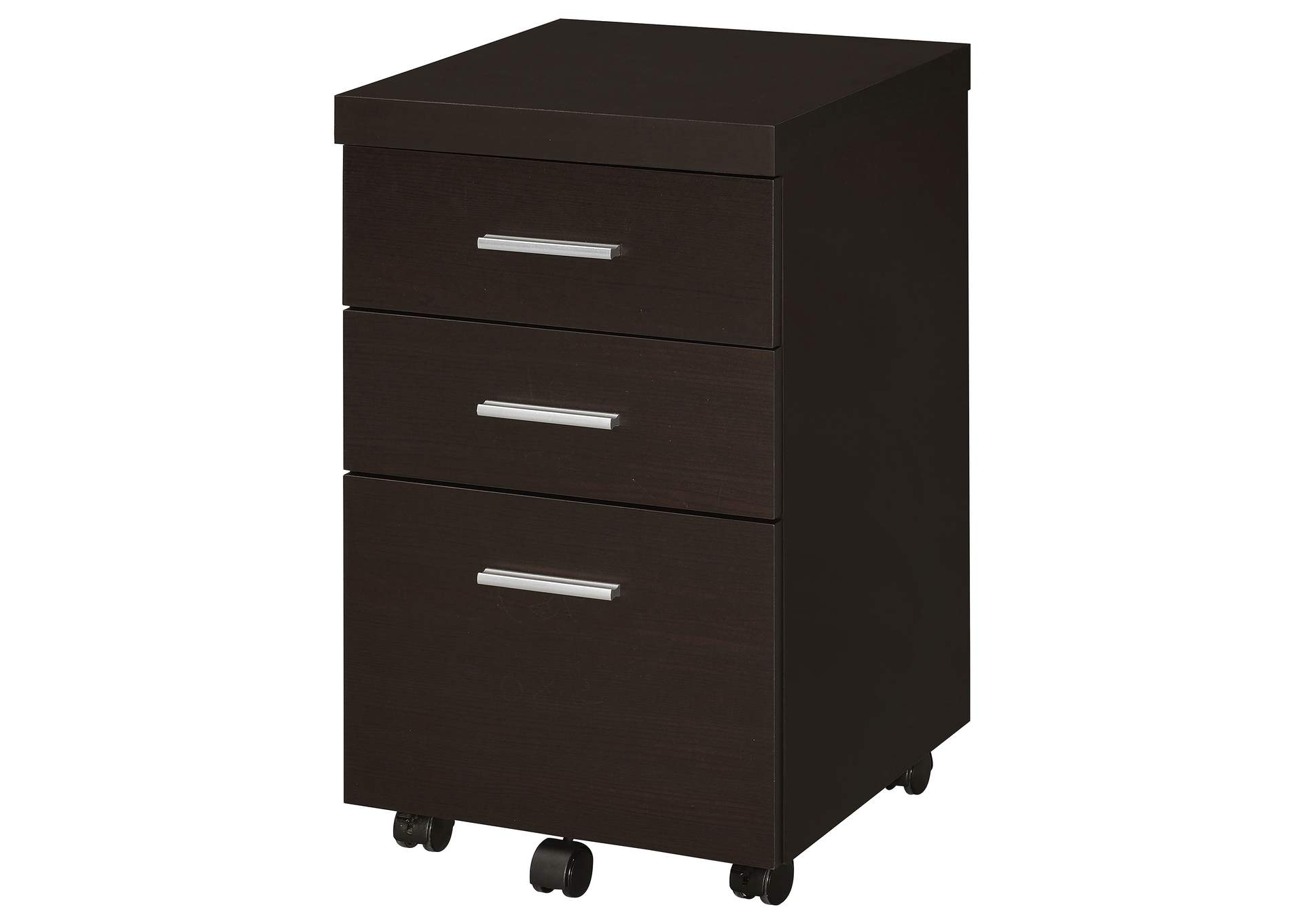 Skeena 3-drawer Mobile Storage Cabinet Cappuccino,Coaster Furniture