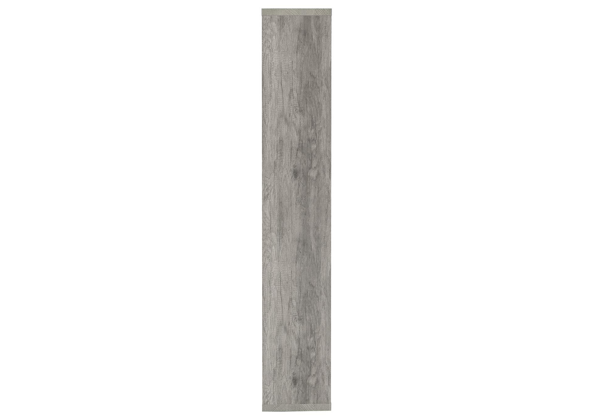 Theo 10-shelf Bookcase Grey Driftwood,Coaster Furniture