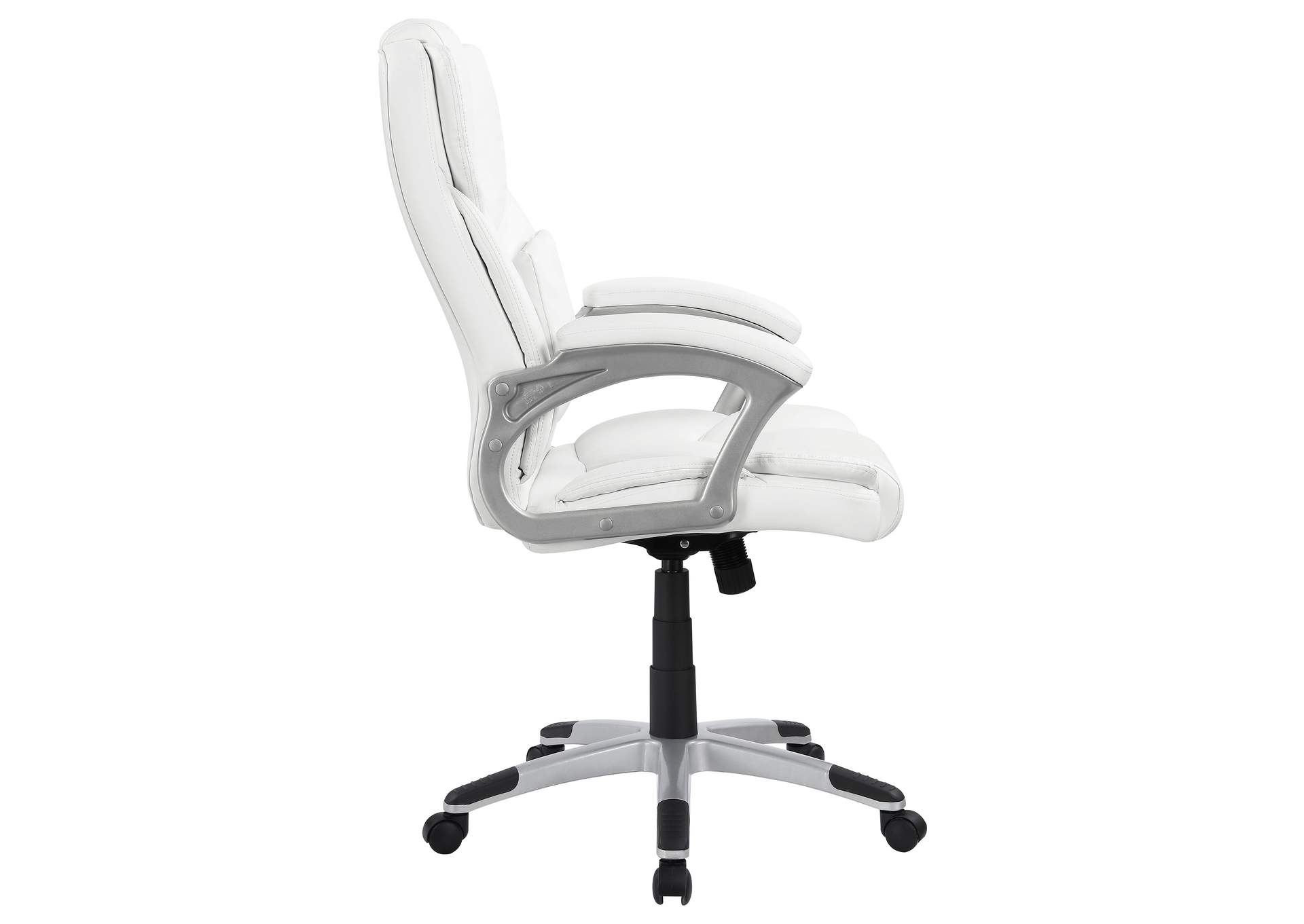 Kaffir Adjustable Height Office Chair White and Silver,Coaster Furniture