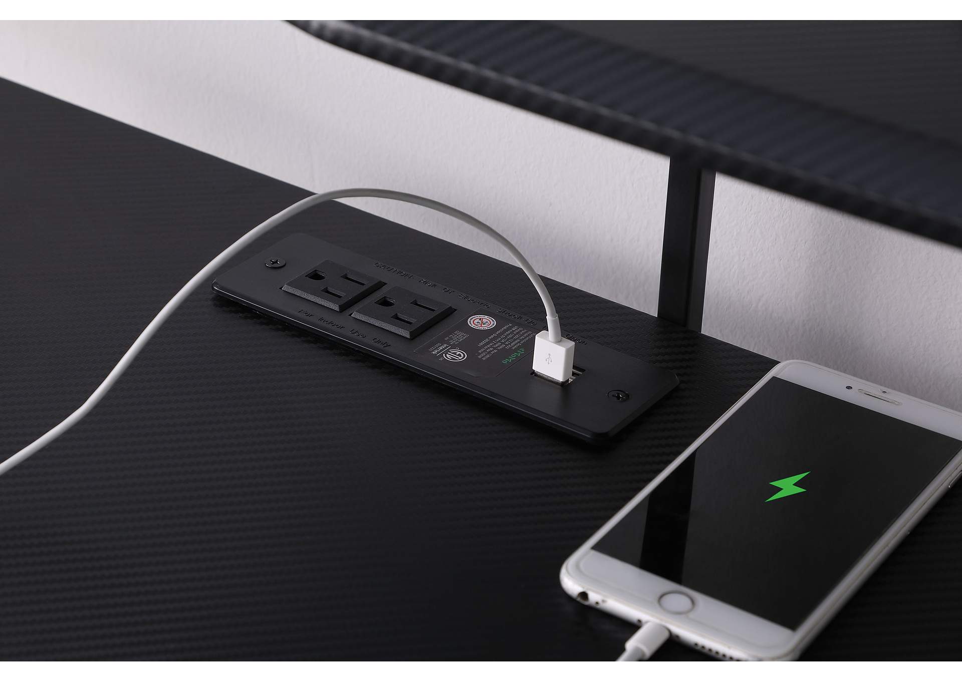 Alfie Gaming Desk with USB Ports Gunmetal,Coaster Furniture