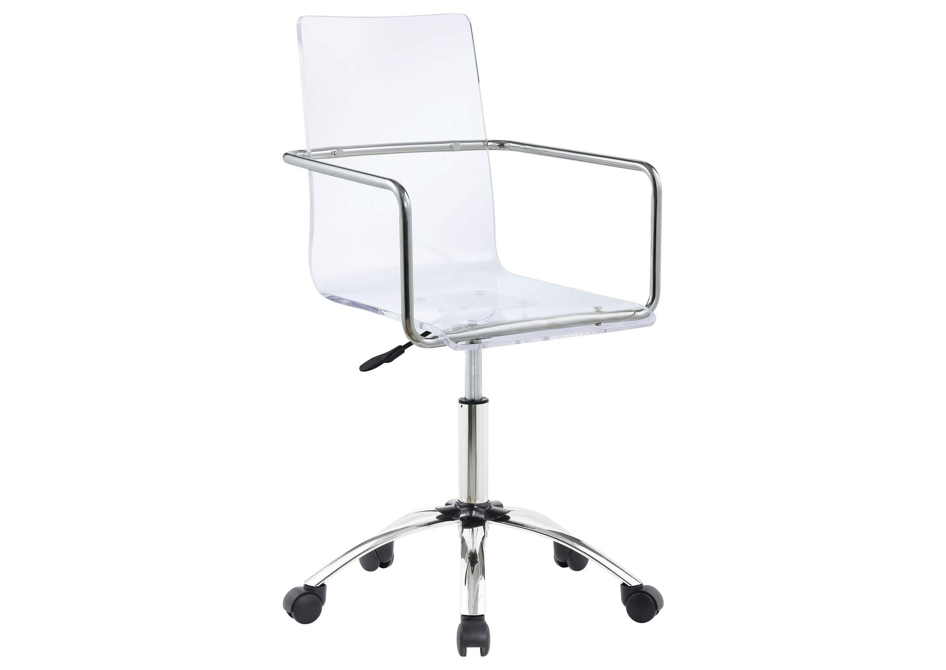 Amaturo Office Chair with Casters Clear and Chrome,Coaster Furniture