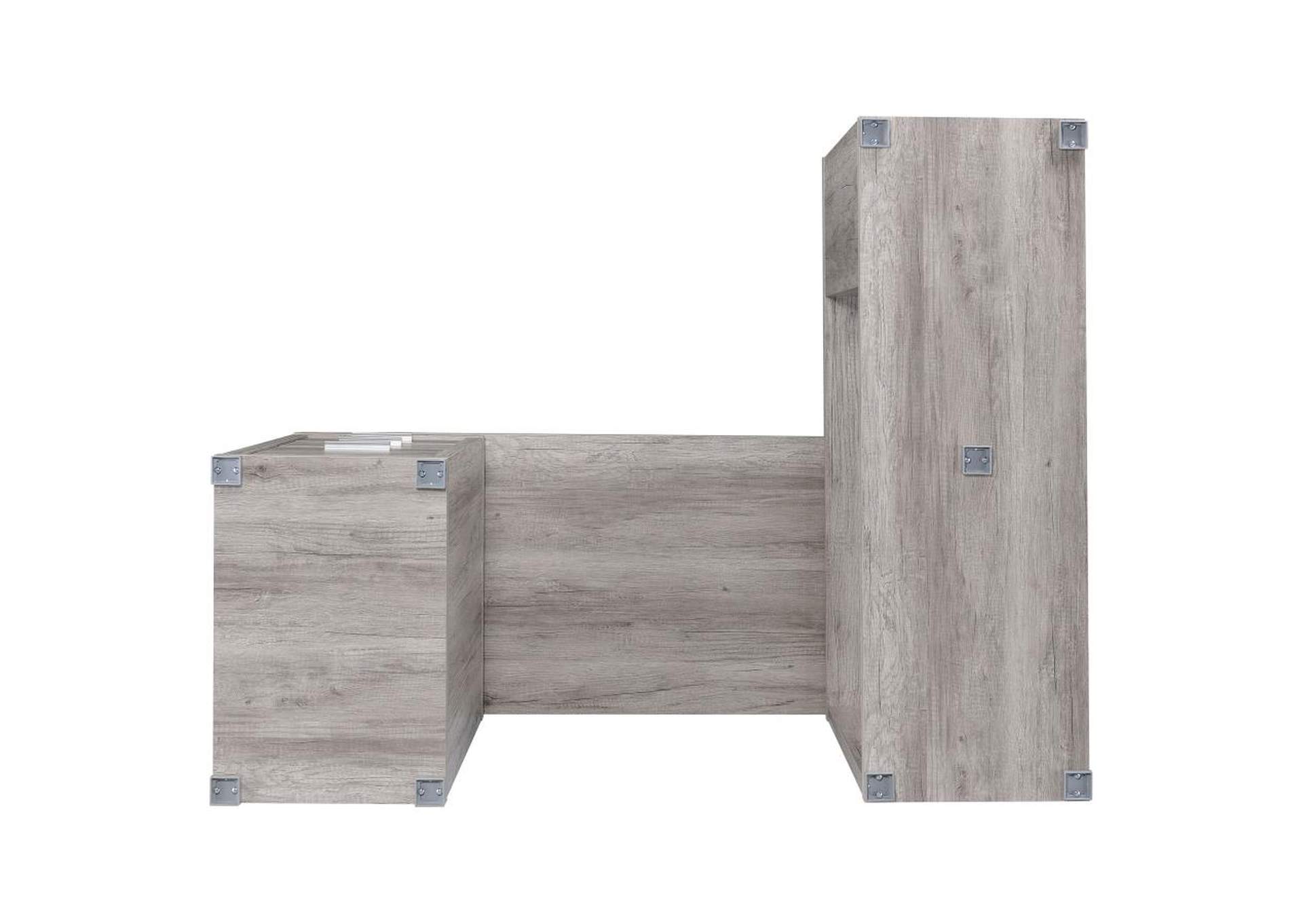 Yvette office desk in grey deals driftwood