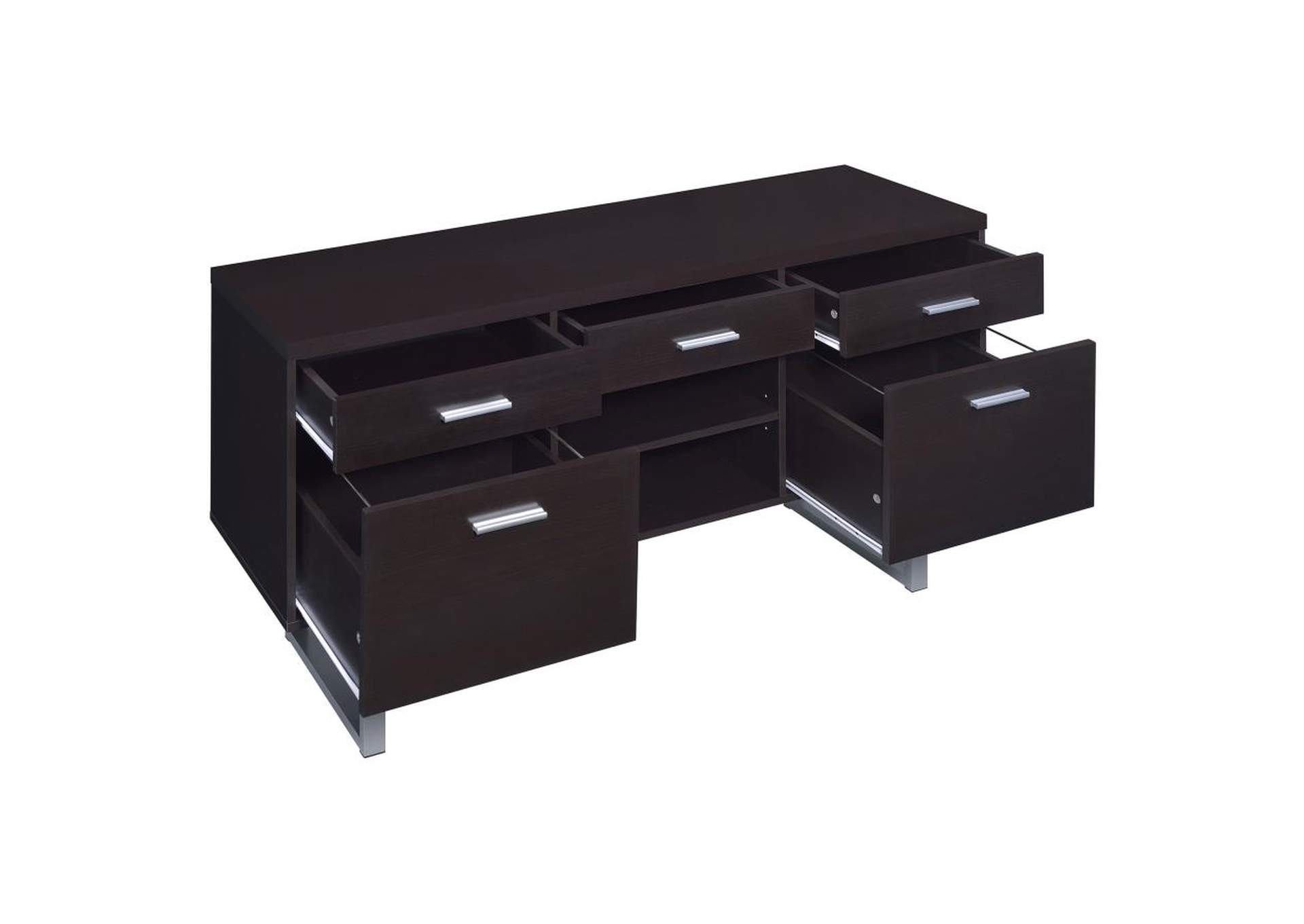 Lawtey 5 - drawer Credenza with Adjustable Shelf Cappuccino,Coaster Furniture