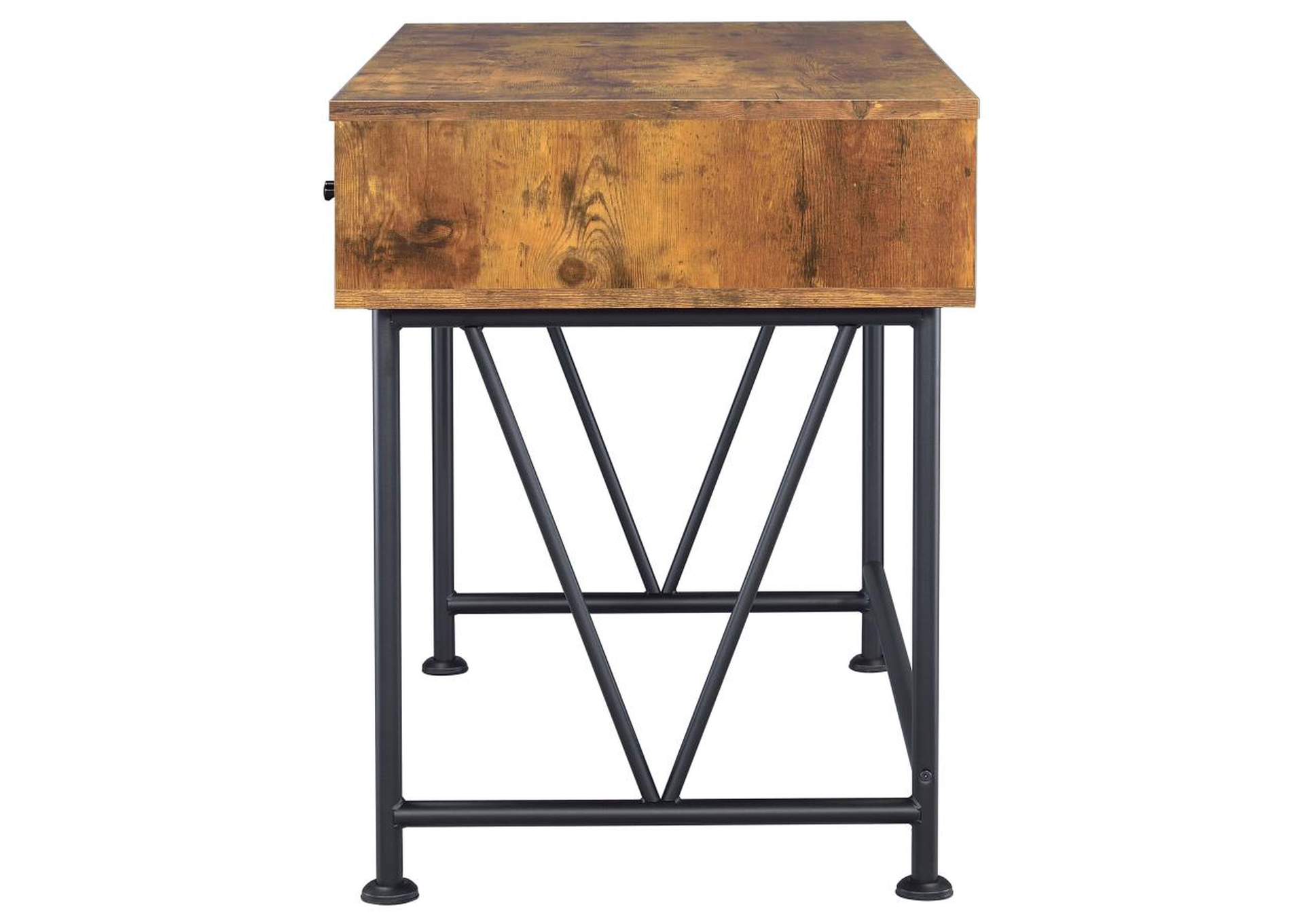 Analiese 3-Drawer Writing Desk Antique Nutmeg And Black,Coaster Furniture
