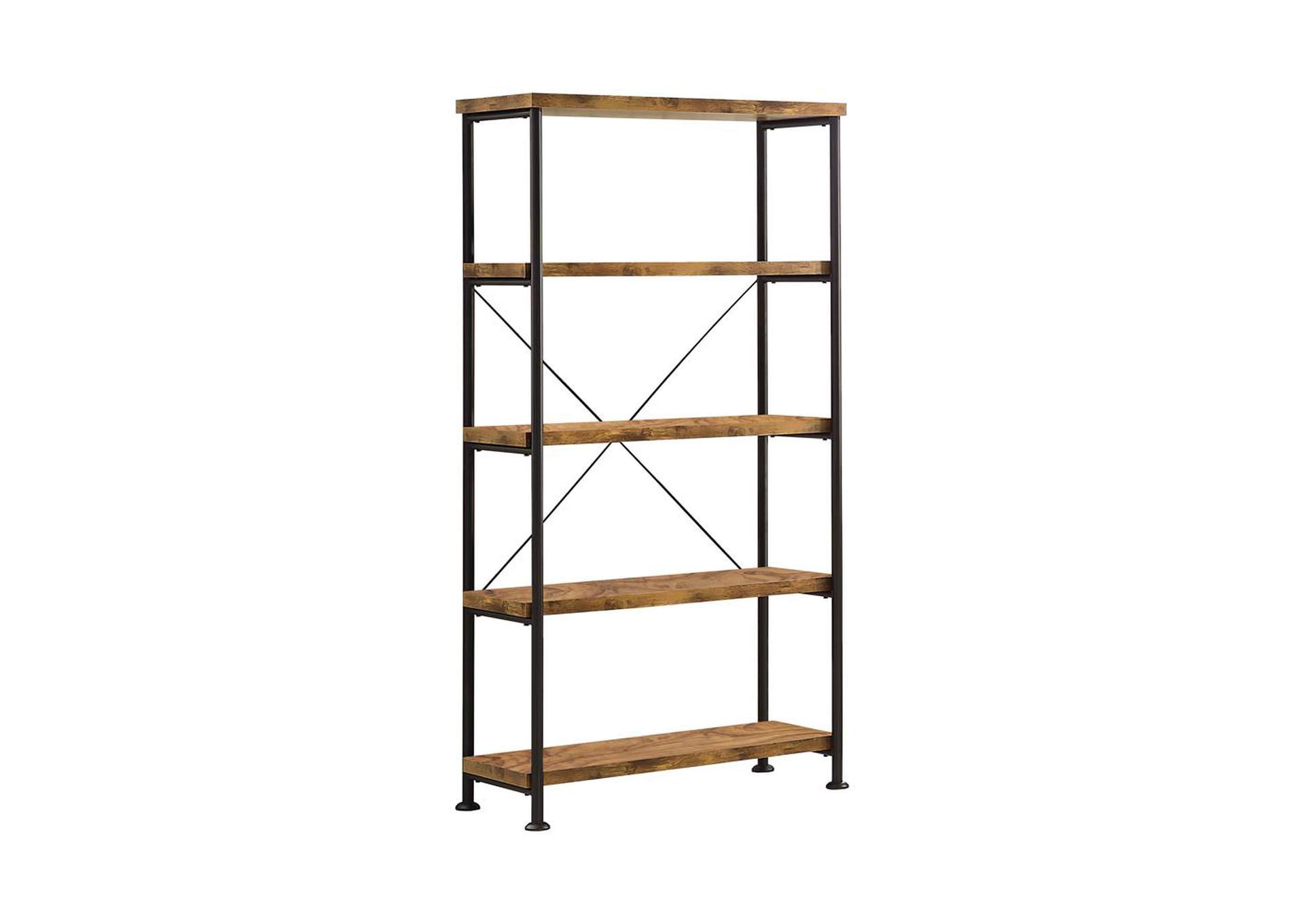 Analiese 4-shelf Bookcase Antique Nutmeg,Coaster Furniture