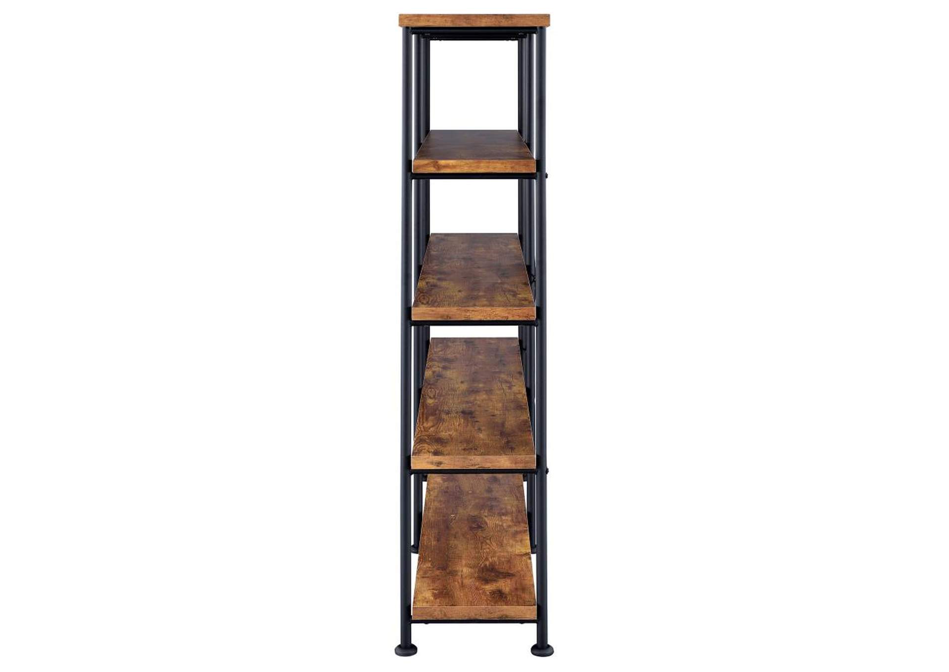 Analiese 4 - shelf Open Bookcase Antique Nutmeg,Coaster Furniture