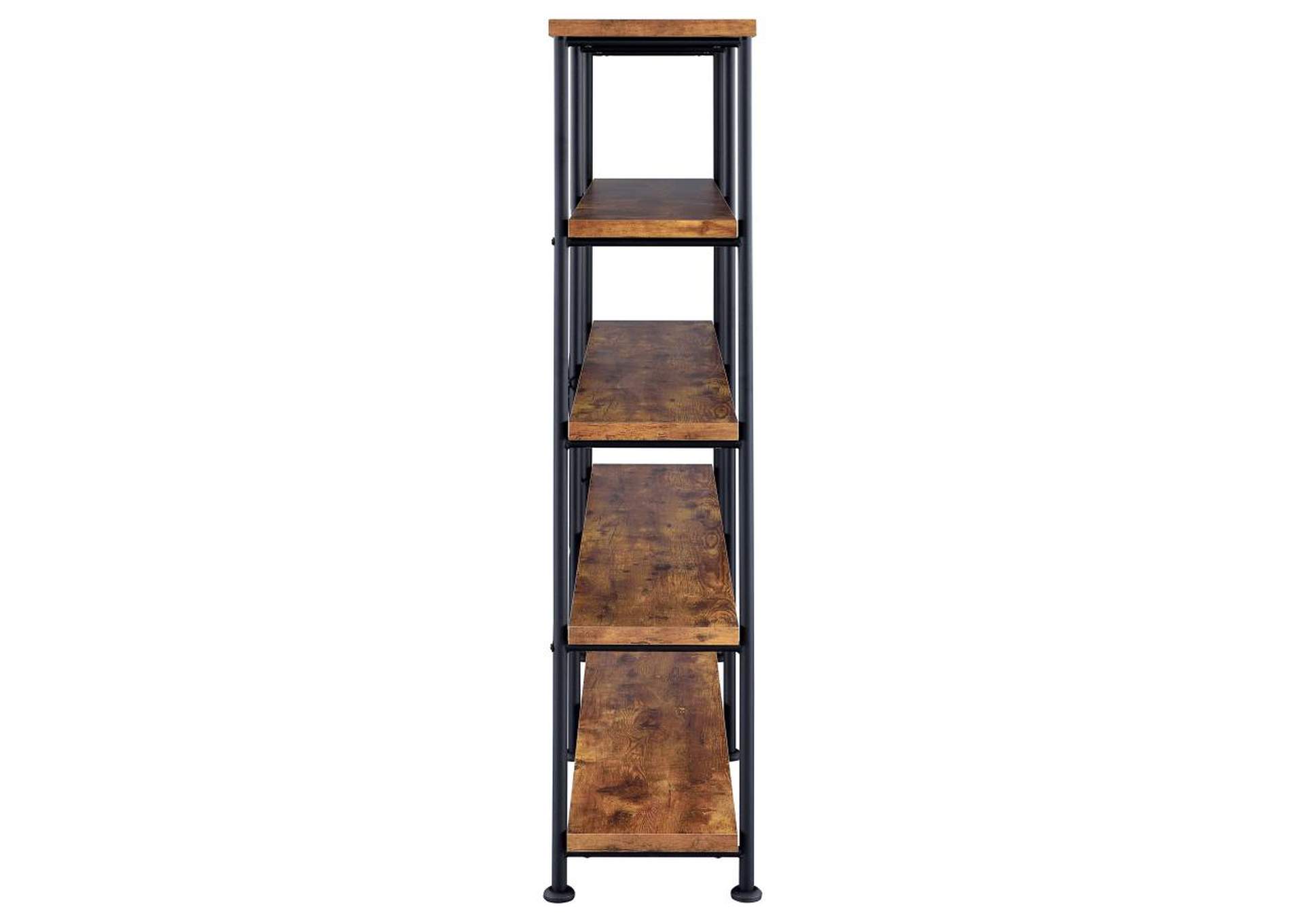 Analiese 4 - shelf Open Bookcase Antique Nutmeg,Coaster Furniture