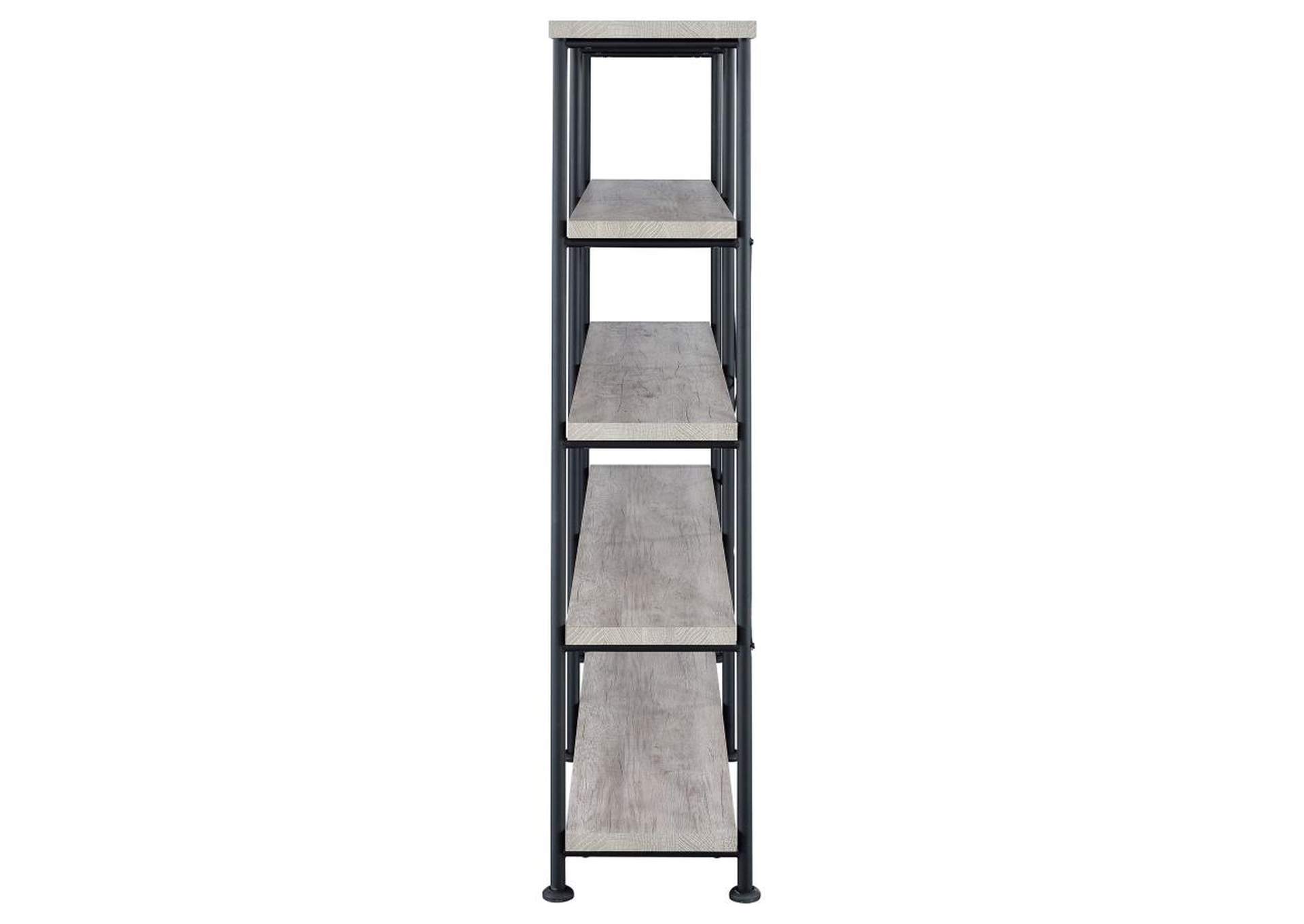 Analiese 4-Shelf Open Bookcase Grey Driftwood,Coaster Furniture