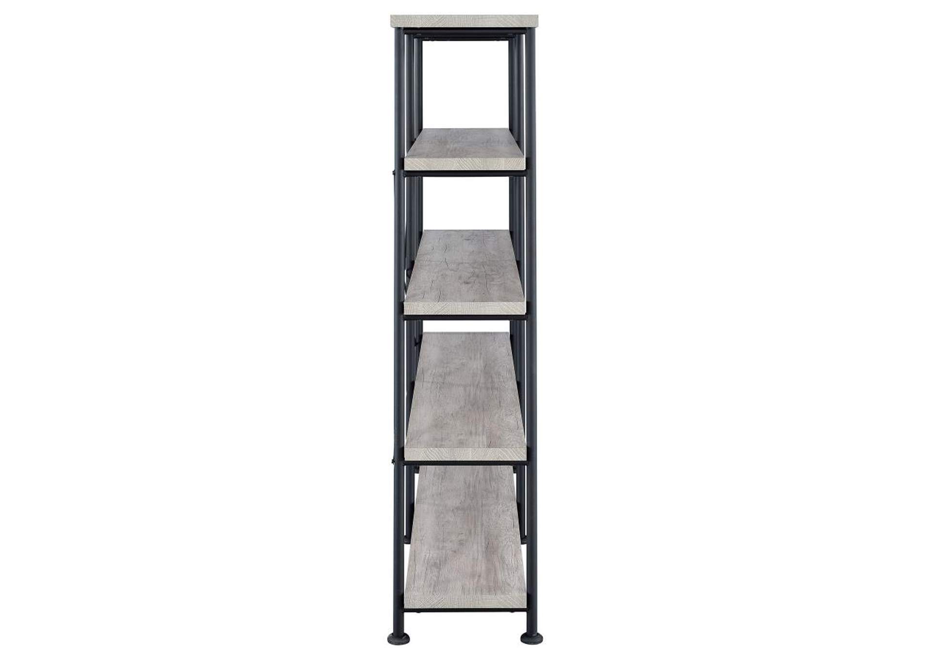 Analiese 4-shelf Open Bookcase Grey Driftwood,Coaster Furniture