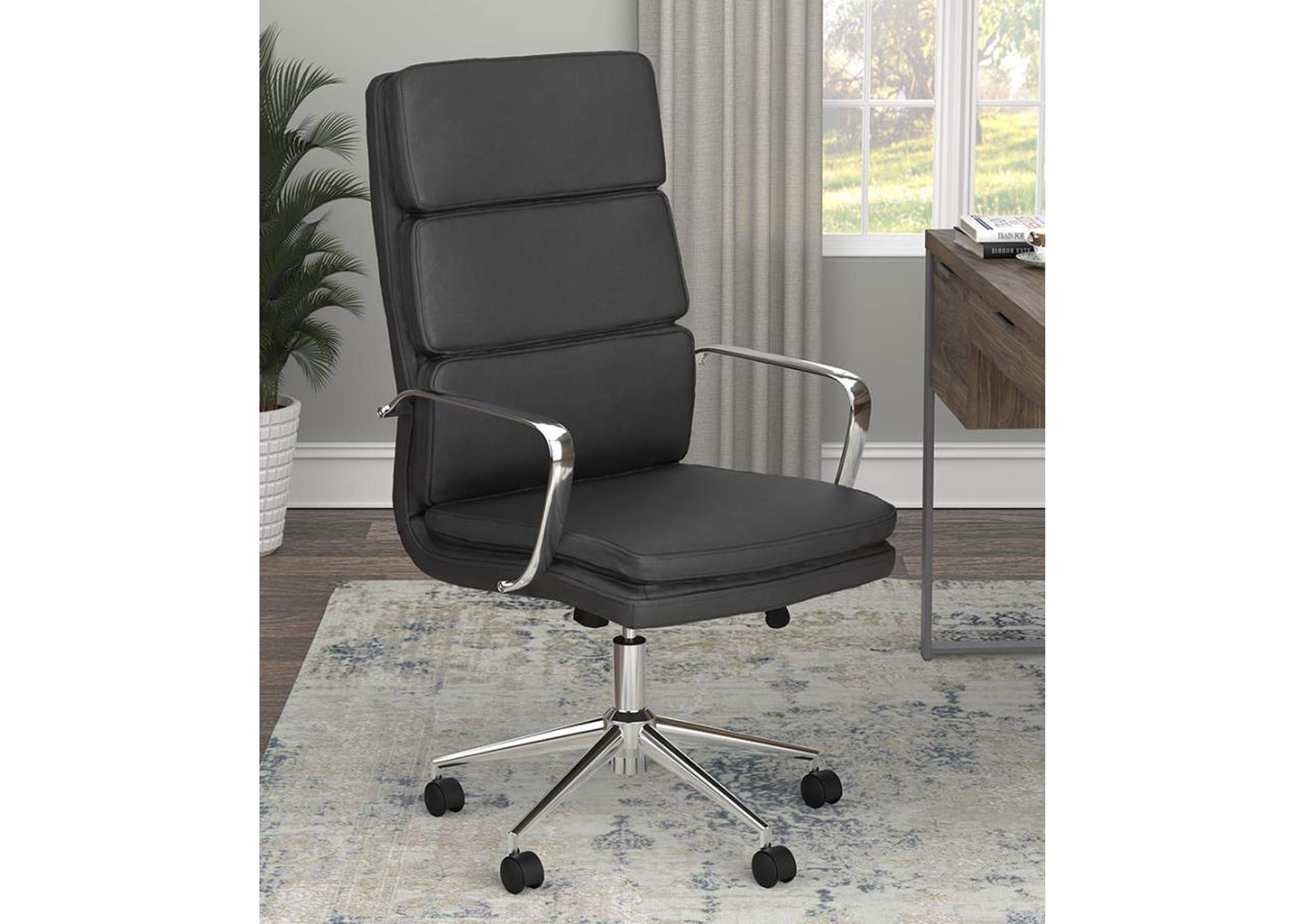 Ximena High Back Upholstered Office Chair Grey – Furniture Factory Outlet