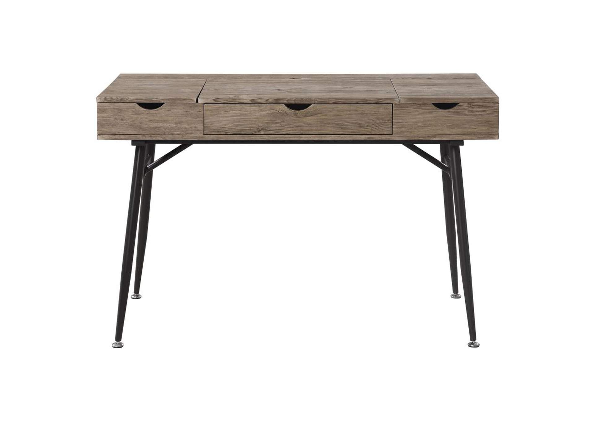 Rafael 1-drawer Writing Desk Rustic Driftwood,Coaster Furniture