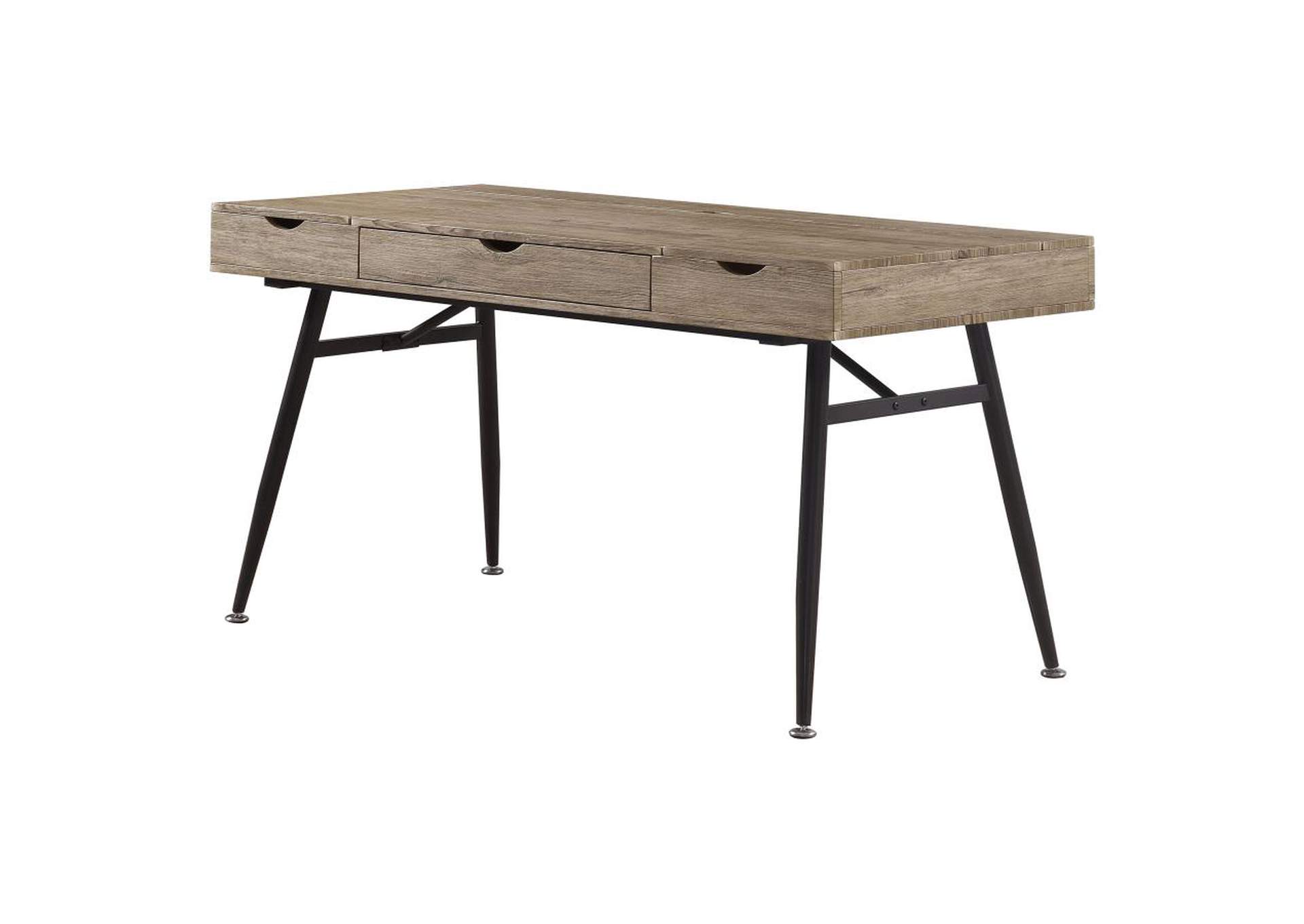 Rafael 1-Drawer Writing Desk Rustic Driftwood,Coaster Furniture