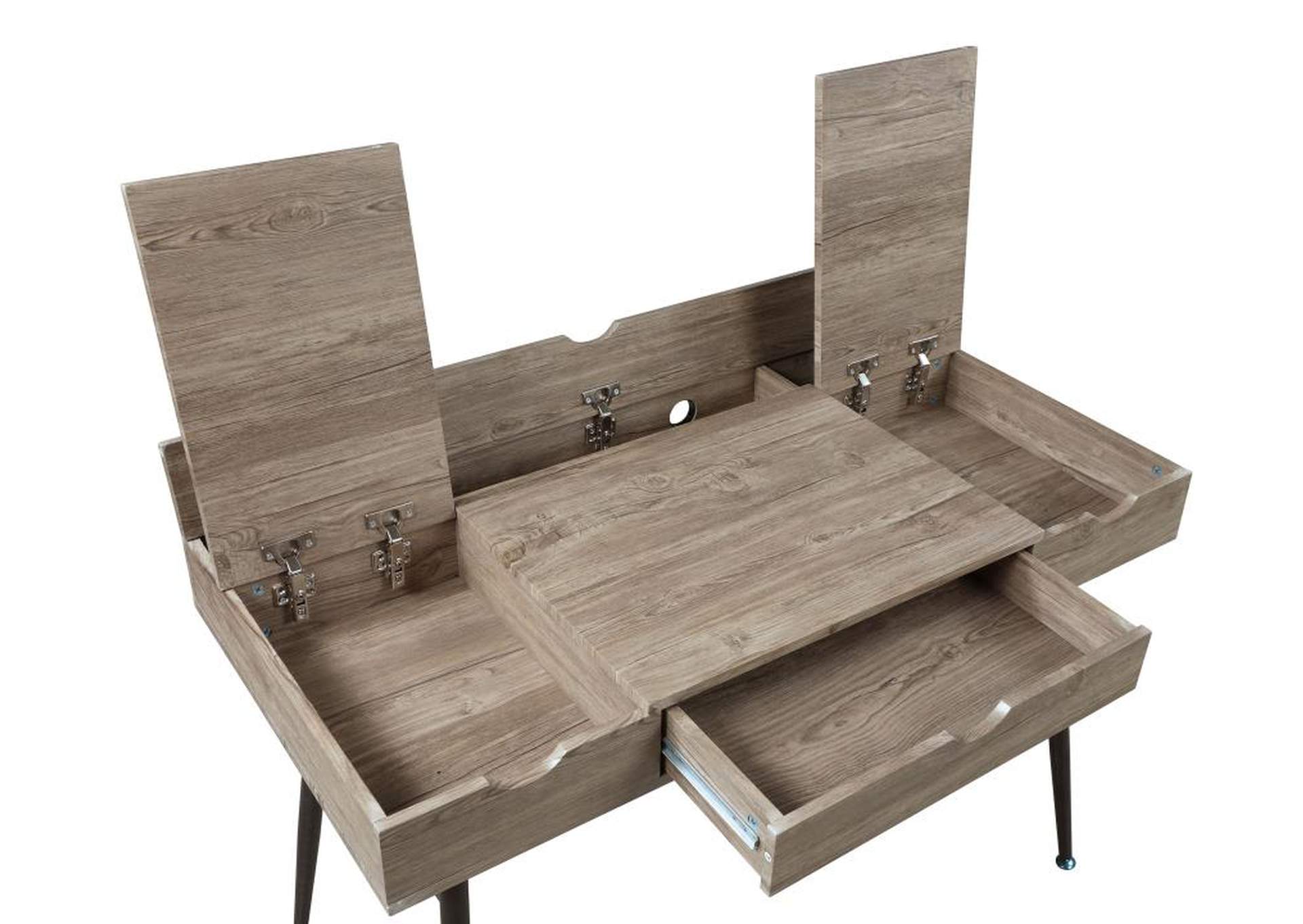 Rafael 1 - drawer Writing Desk Rustic Driftwood,Coaster Furniture