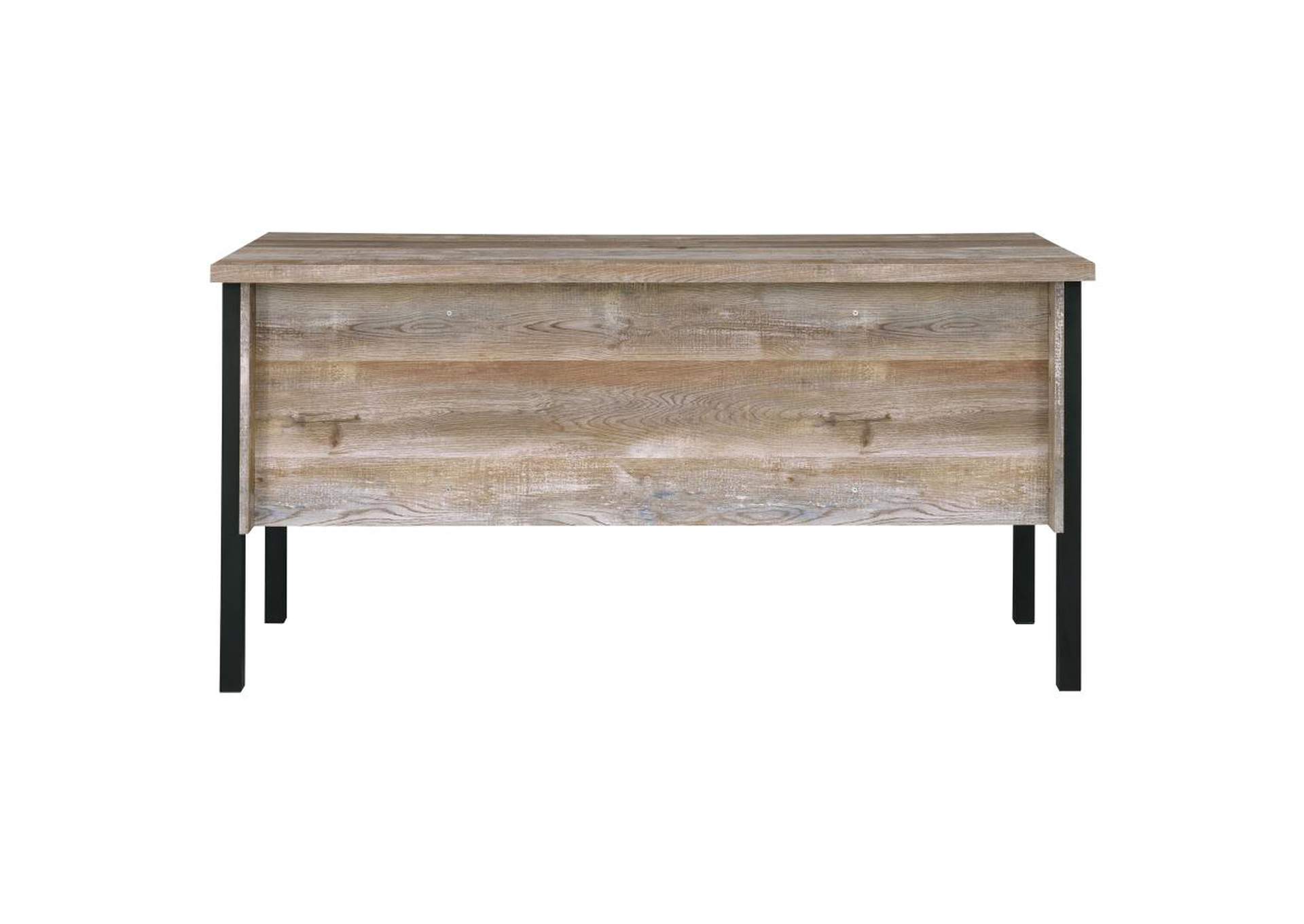 Samson 4 - drawer Office Desk Weathered Oak,Coaster Furniture