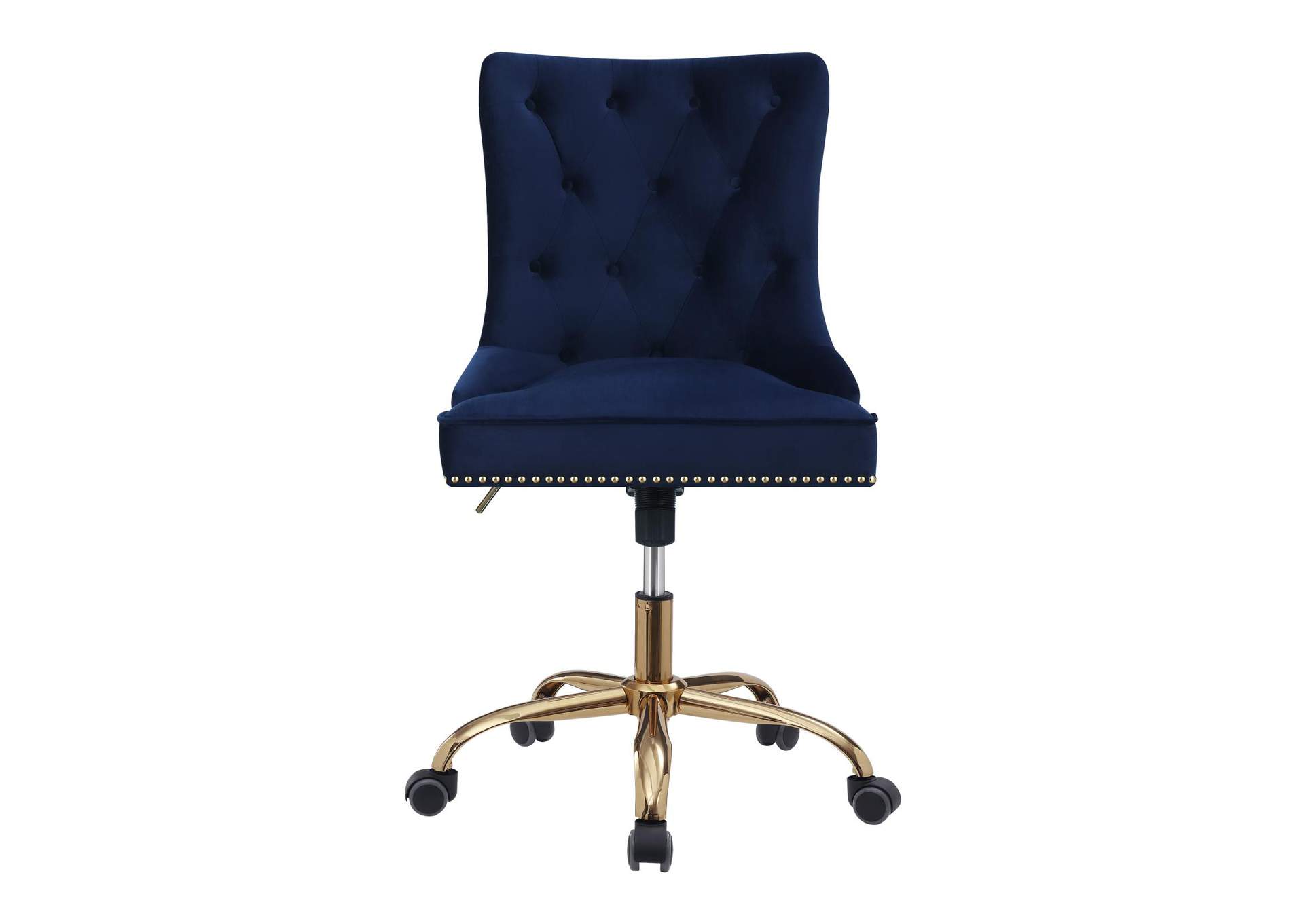 Upholstered Office Chair with Nailhead Blue and Brass,Coaster Furniture