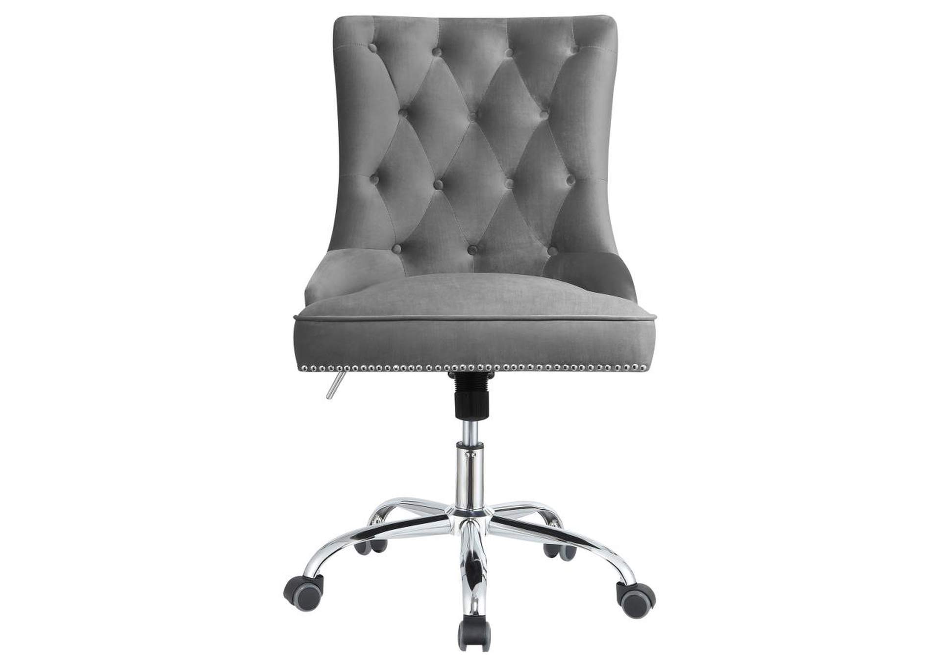 Torrance Tufted Back Office Chair Grey and Chrome,Coaster Furniture