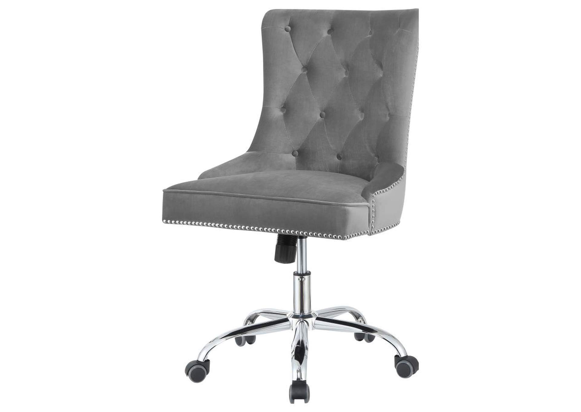 Tufted Back Office Chair Grey and Chrome,Coaster Furniture
