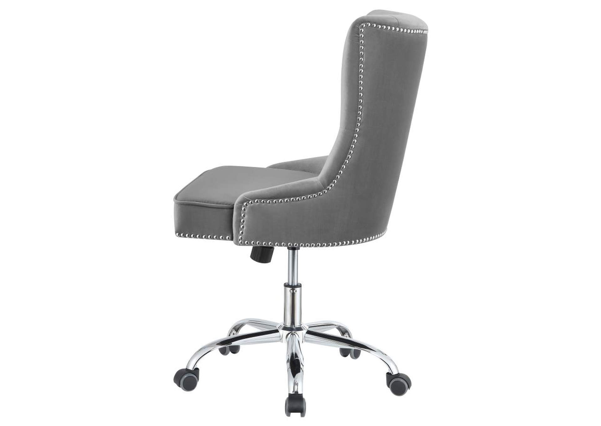 Tufted Back Office Chair Grey and Chrome,Coaster Furniture