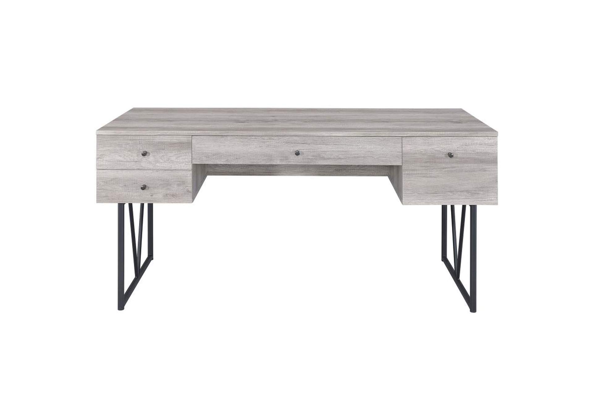 Analiese 4 - drawer Writing Desk Grey Driftwood,Coaster Furniture