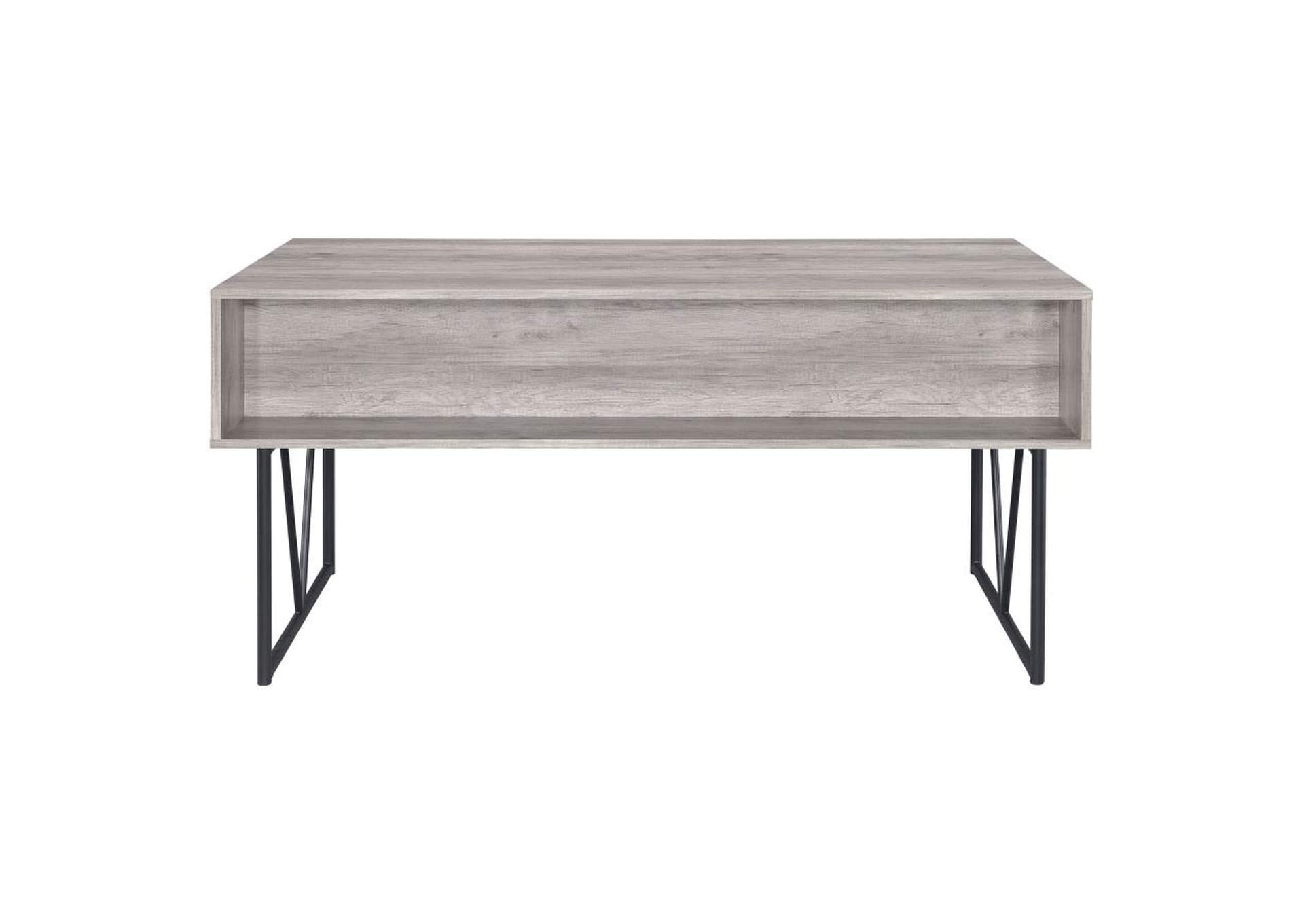 Analiese 4-Drawer Writing Desk Grey Driftwood,Coaster Furniture