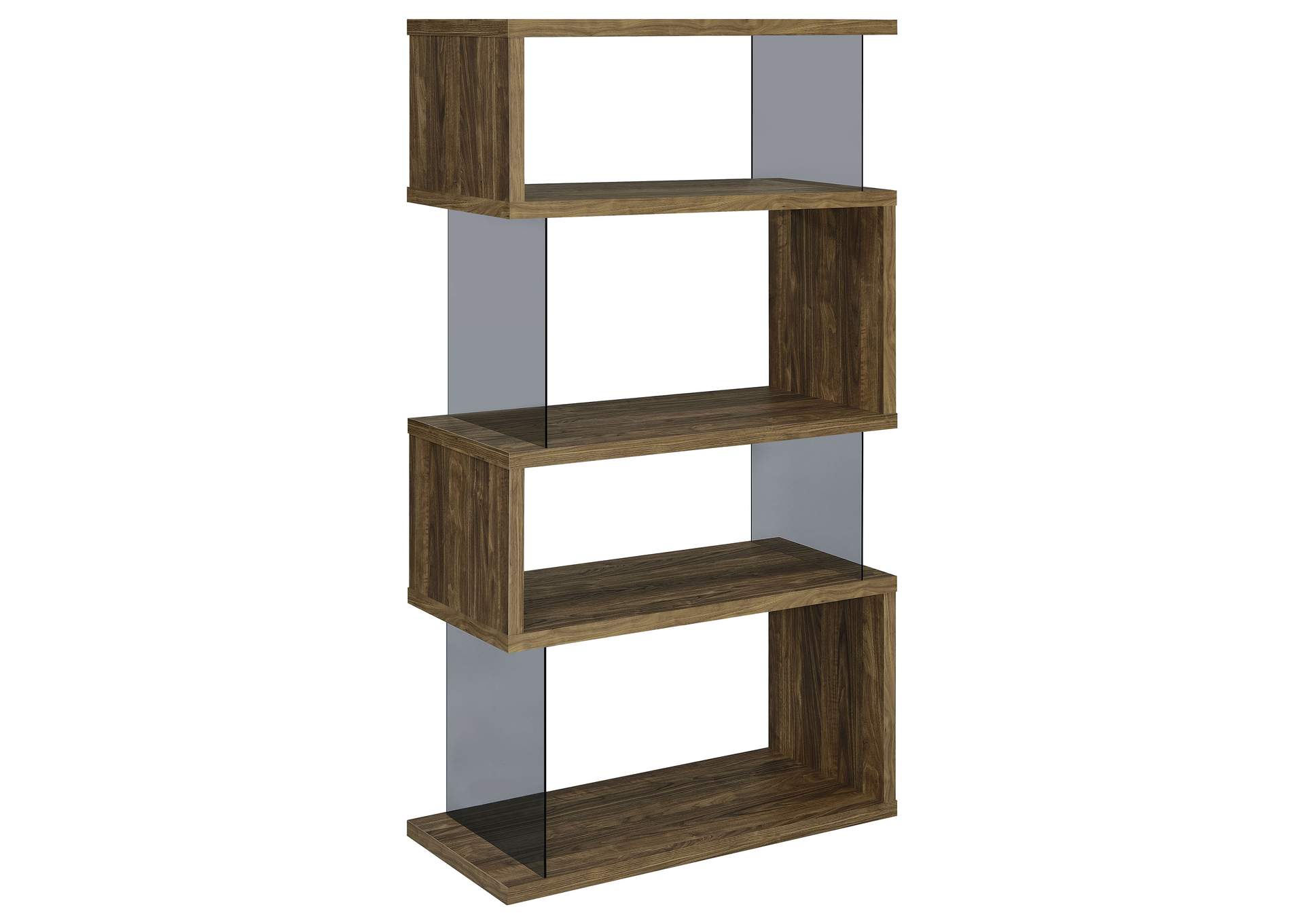 Emelle 4-shelf Bookcase with Glass Panels,Coaster Furniture