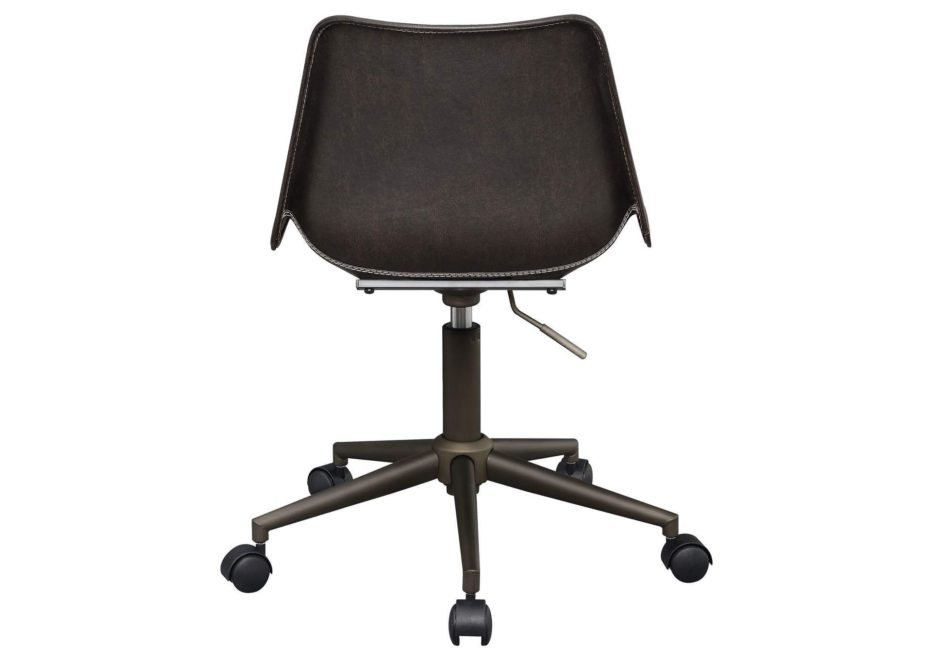 Carnell Adjustable Height Office Chair with Casters Brown and Rustic Taupe,Coaster Furniture