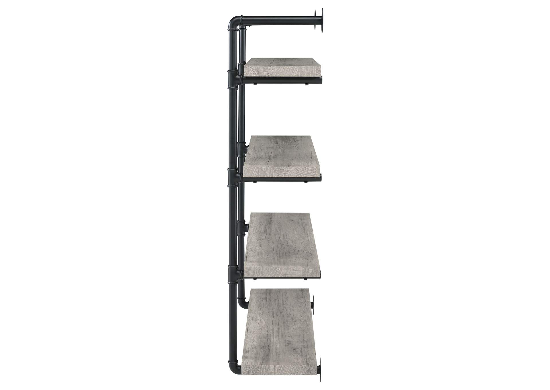 Elmcrest 40-inch Wall Shelf Black and Grey Driftwood,Coaster Furniture