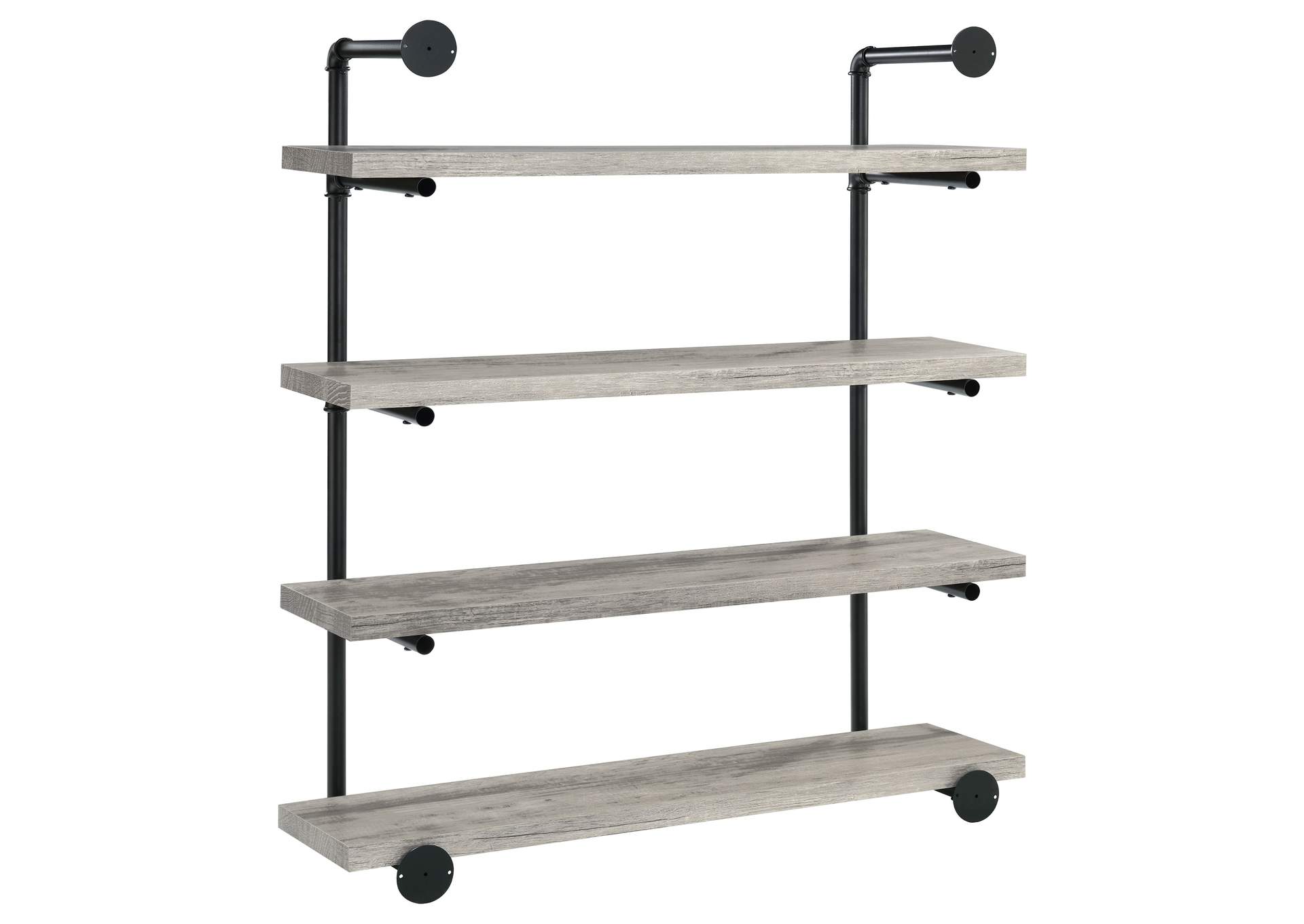 Elmcrest 40-inch Wall Shelf Black and Grey Driftwood,Coaster Furniture