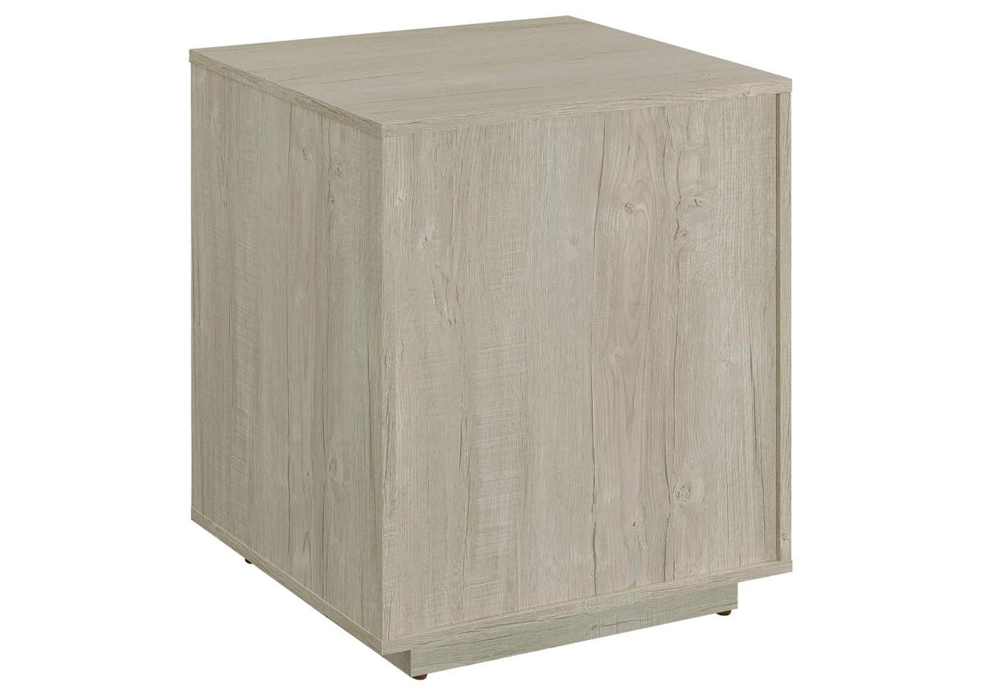 Loomis 3 - drawer Square File Cabinet Whitewashed Grey,Coaster Furniture