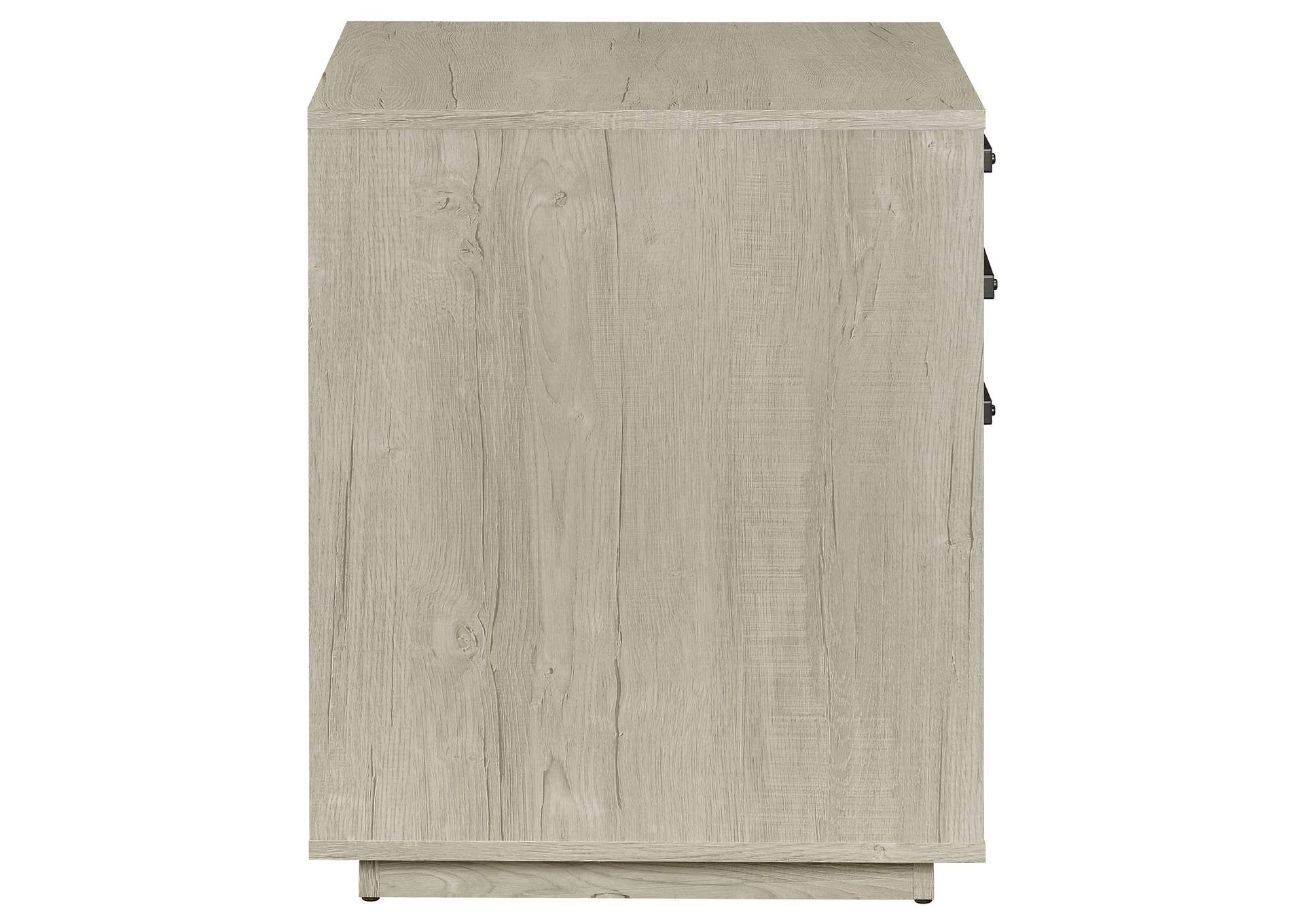 Loomis 3-drawer Square File Cabinet Whitewashed Grey,Coaster Furniture