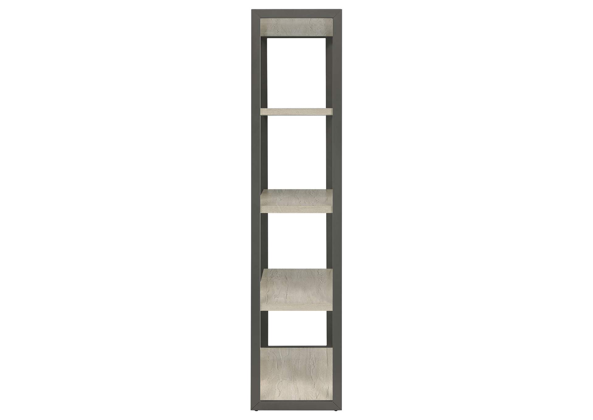 Loomis 4-shelf Bookcase Whitewashed Grey,Coaster Furniture