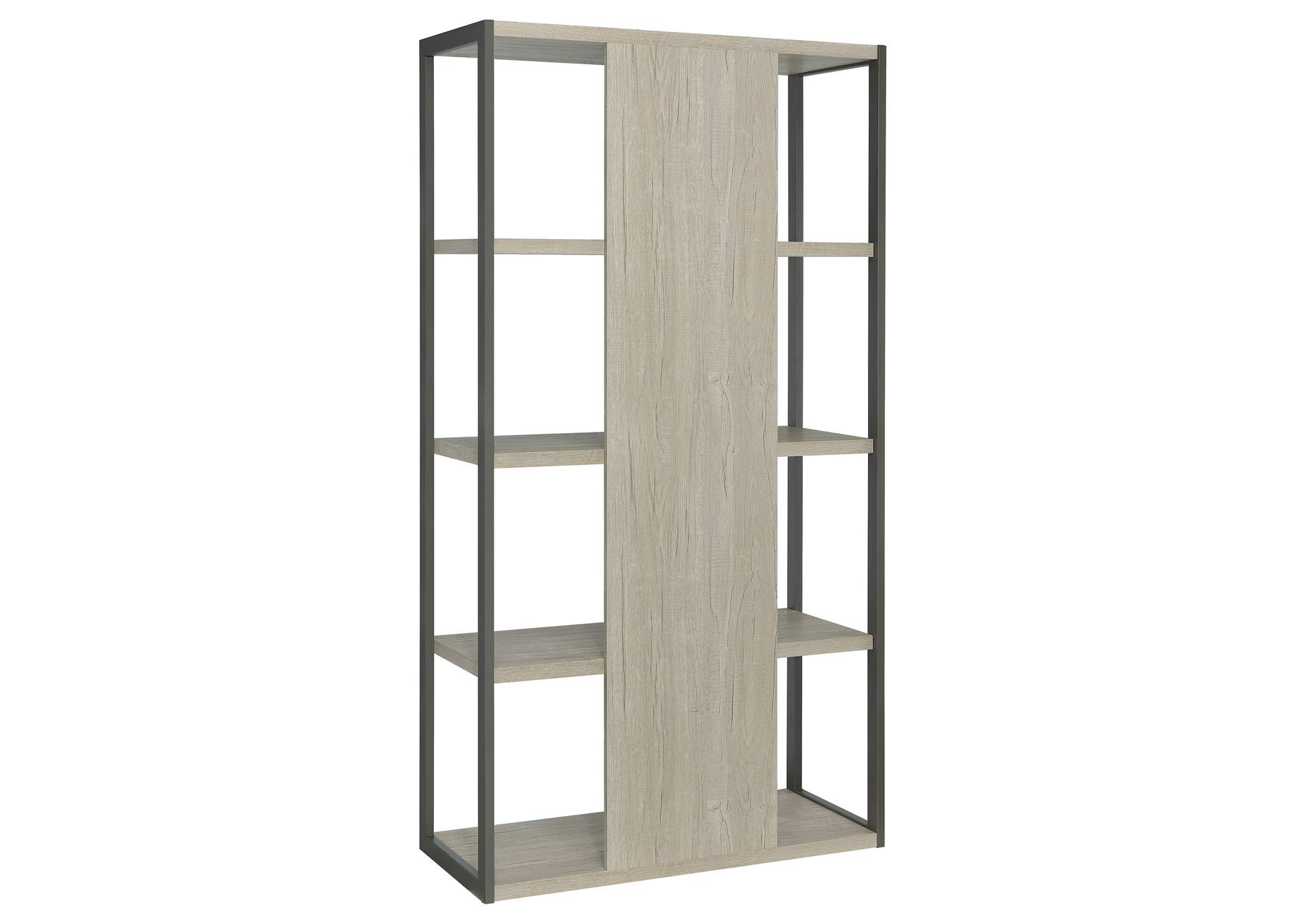 Loomis 4-shelf Bookcase Whitewashed Grey,Coaster Furniture