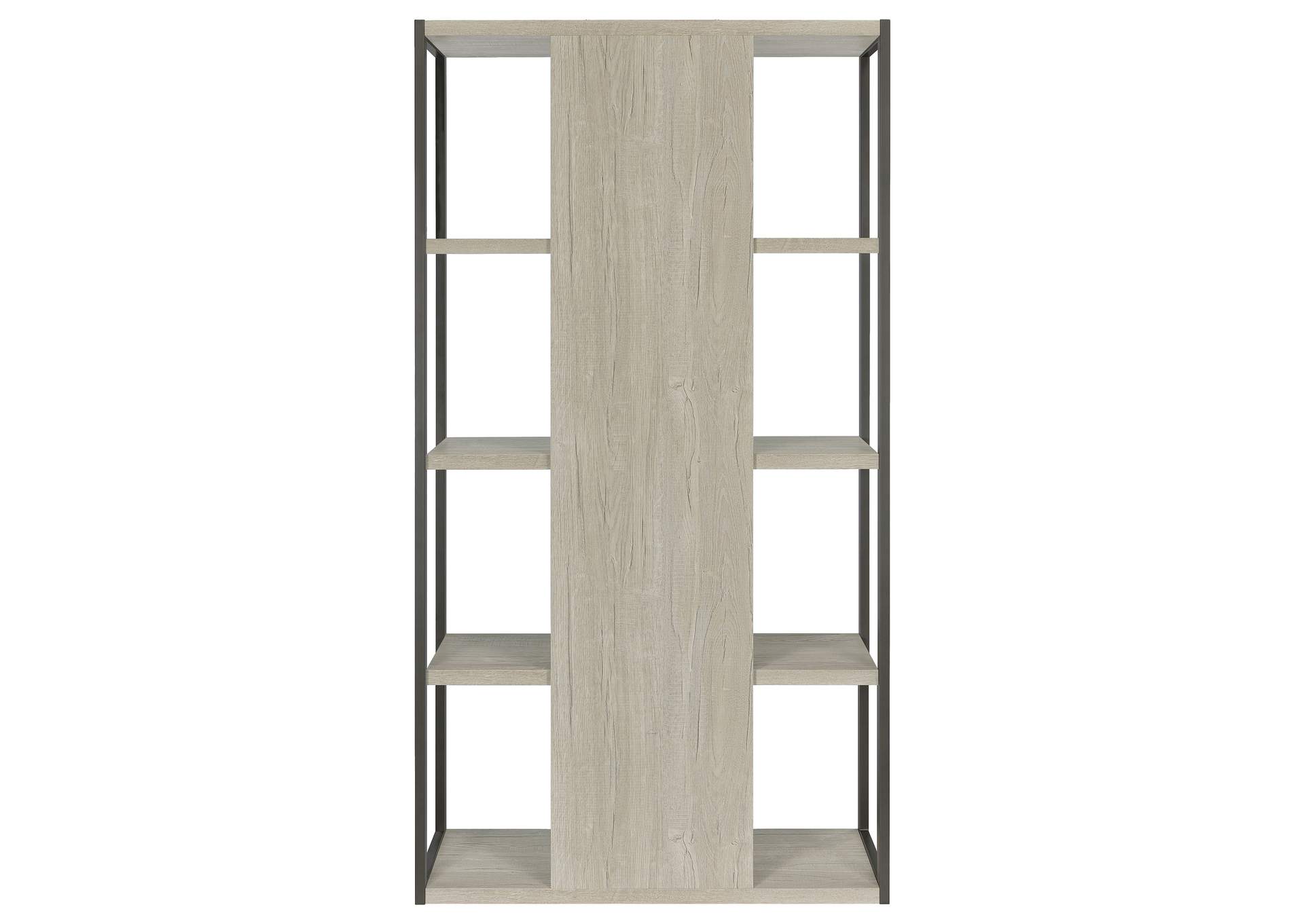 Loomis 4-shelf Bookcase Whitewashed Grey,Coaster Furniture