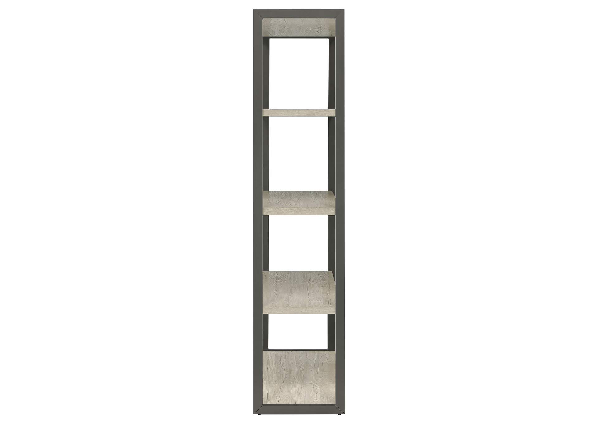 Loomis 4-shelf Bookcase Whitewashed Grey,Coaster Furniture