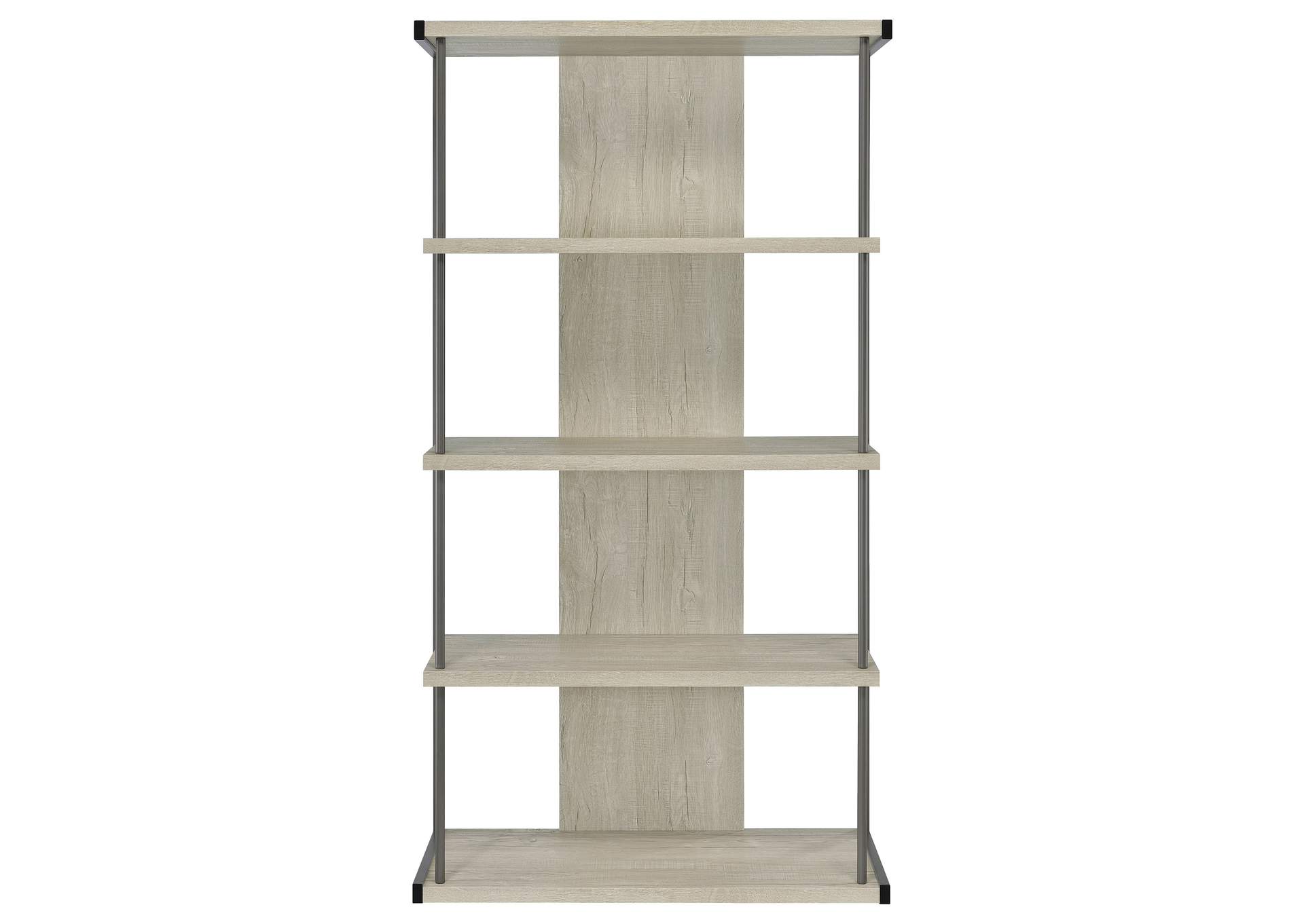 Loomis 4-shelf Bookcase Whitewashed Grey,Coaster Furniture