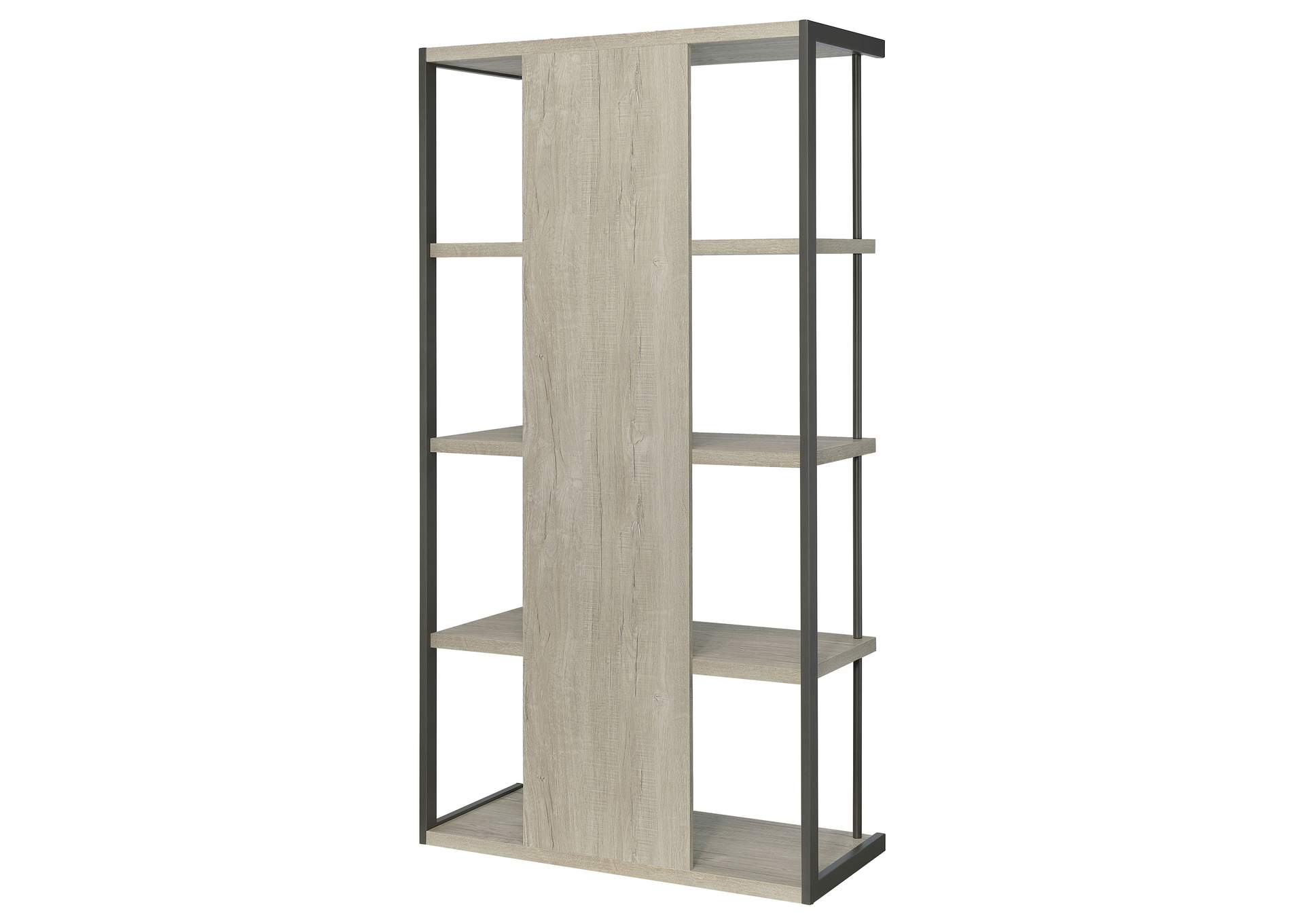 Loomis 4-shelf Bookcase Whitewashed Grey,Coaster Furniture